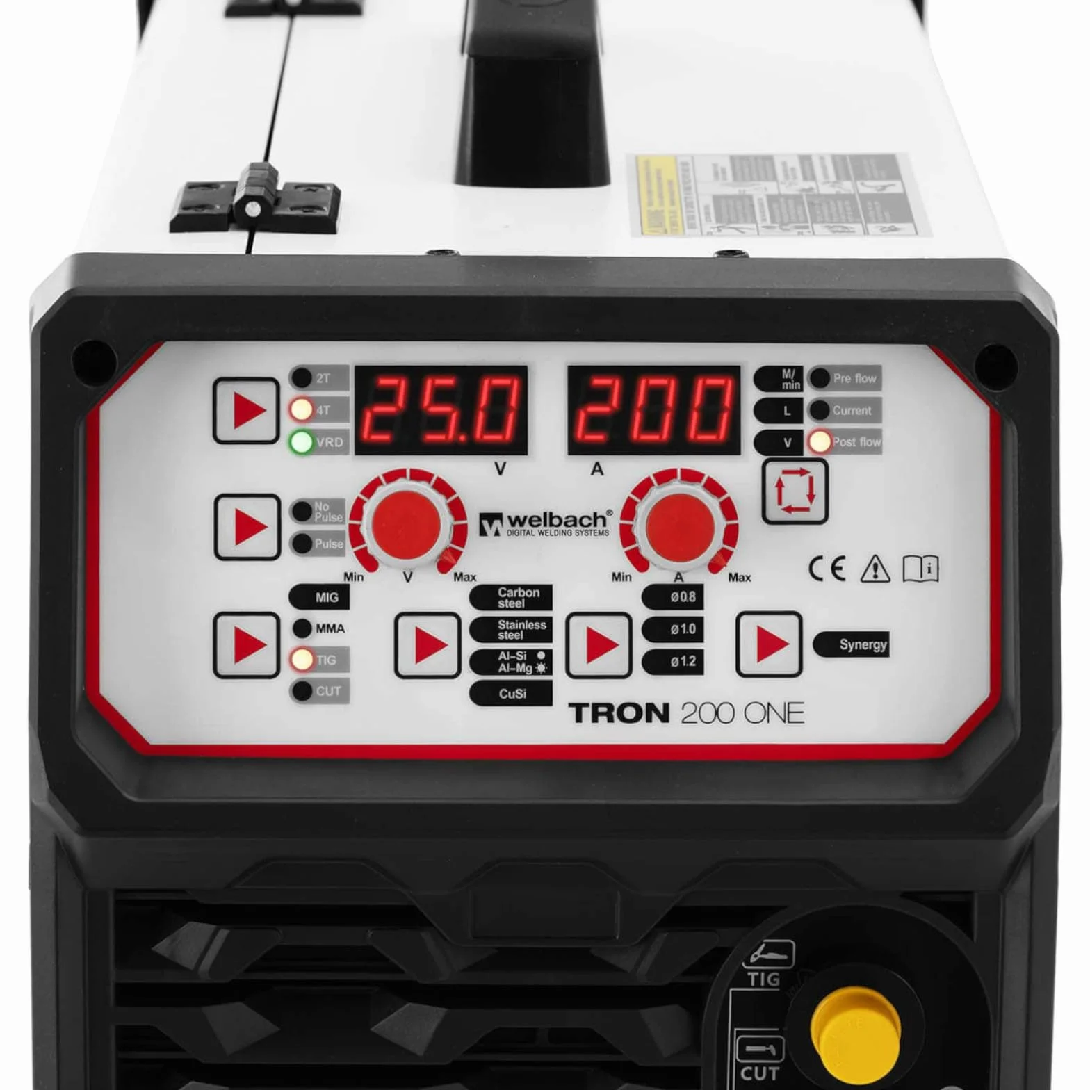 TRON 200 ONE - Soldadora combinada WIG 200 A Cut 50 A MIG/MAG 200 A Multisoldadura MIG MAG TIG