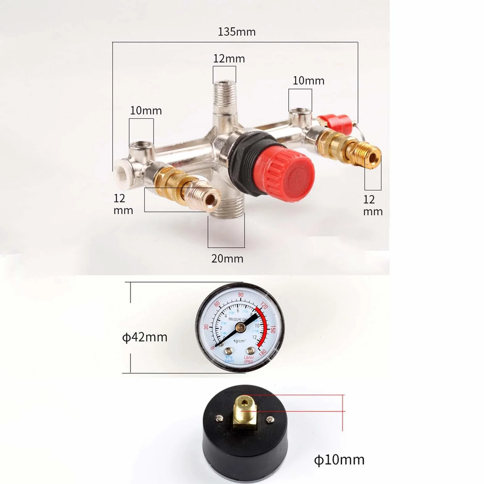 Gralara Presostato para Compresor de Aire Presostato Horizontal Automático