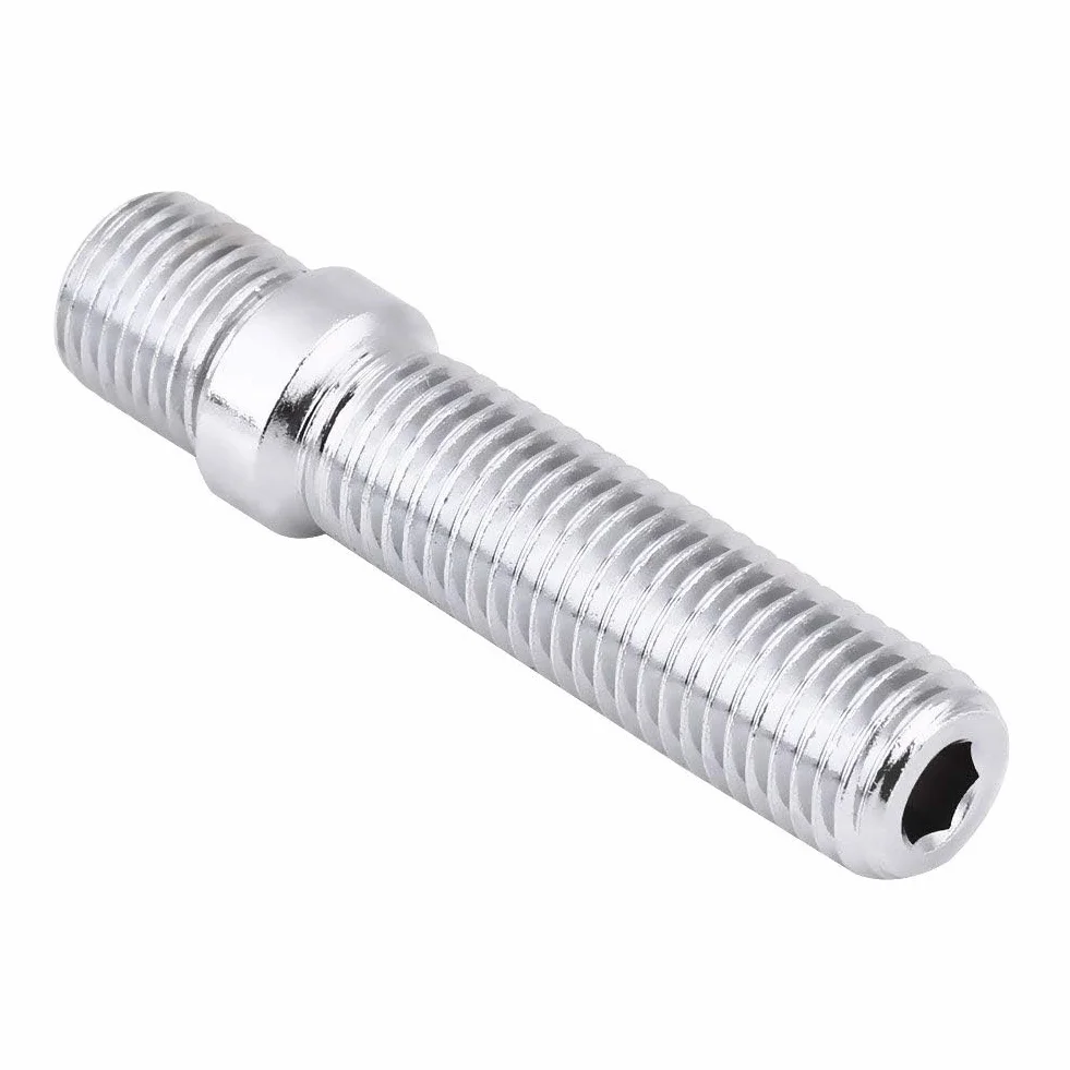 Perno de ruedas, 20 unids 57 mm Rueda extendida Perno de conversión 12x1.5 a 12x1.5 Adaptador de tornillo