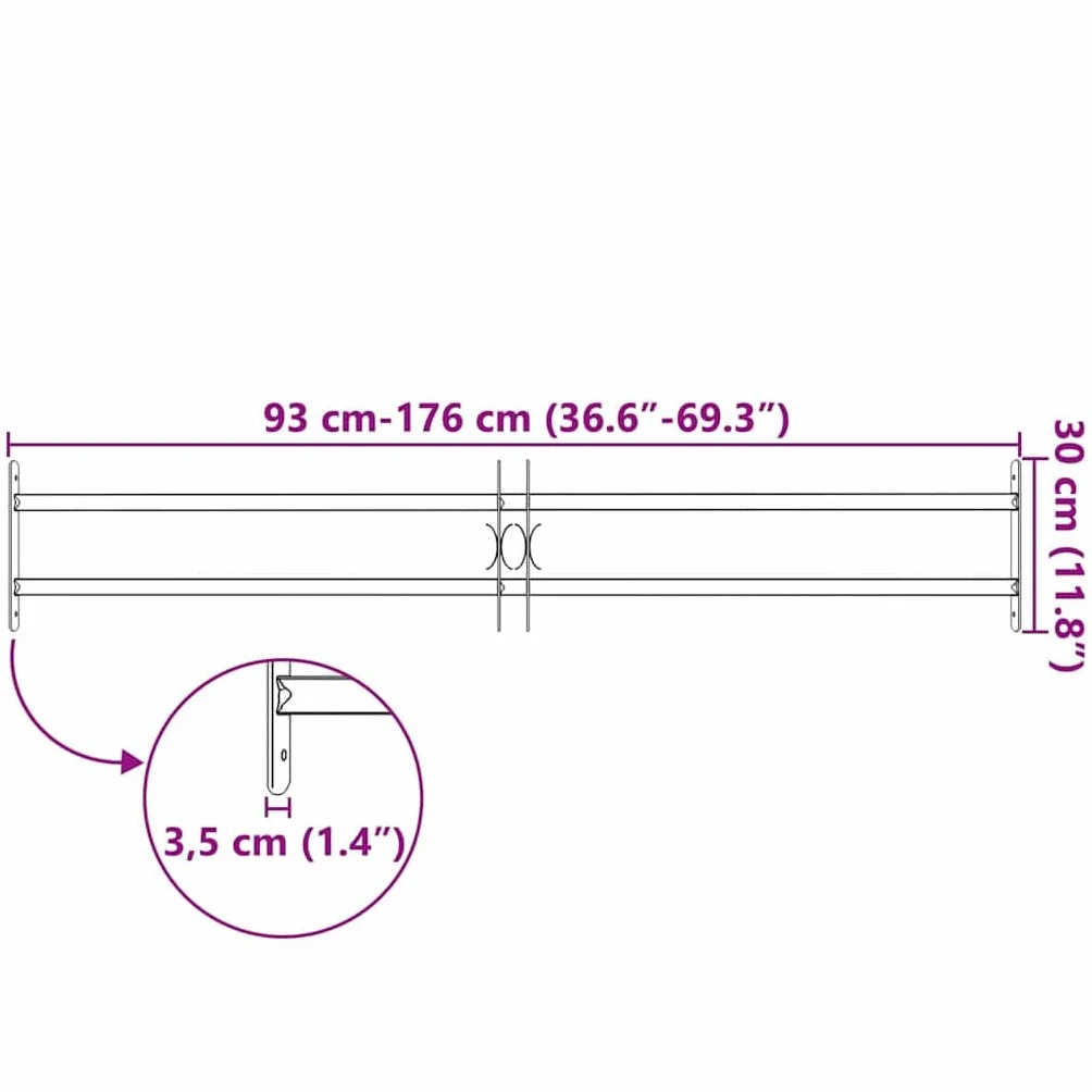 Genérico Reja de Seguridad Ajustable Ventana con 2 Barras 1000-1500 mm,Bricolaje,Materiales de construcción,Ventanas-141381