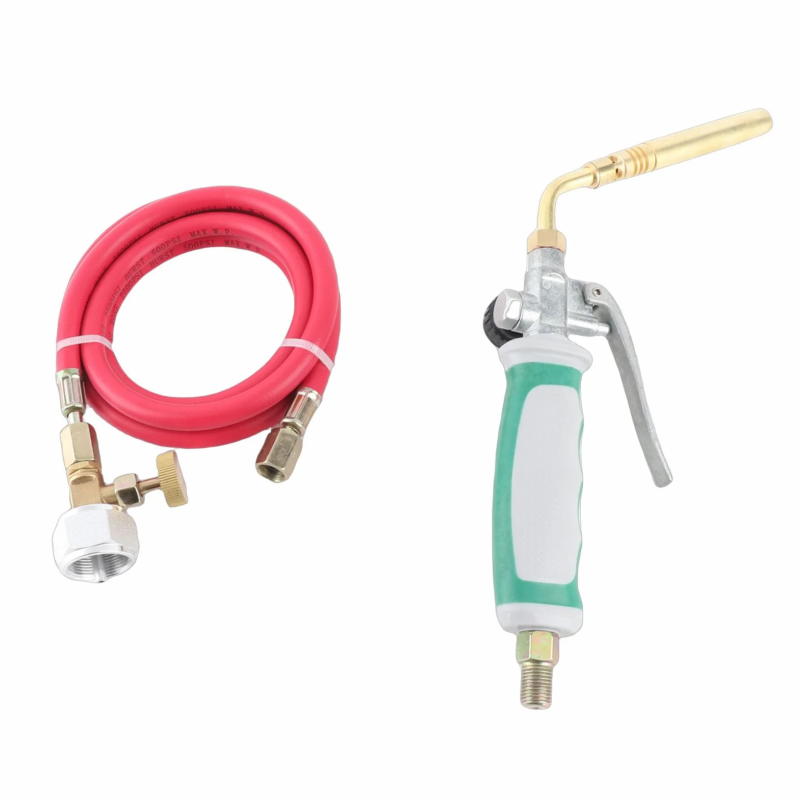 Kit de Soldadura de Soplete de Propano Mapp Cabeza de Soplete de Propano con Manguera de 1,6 M para Soldadura de Gas