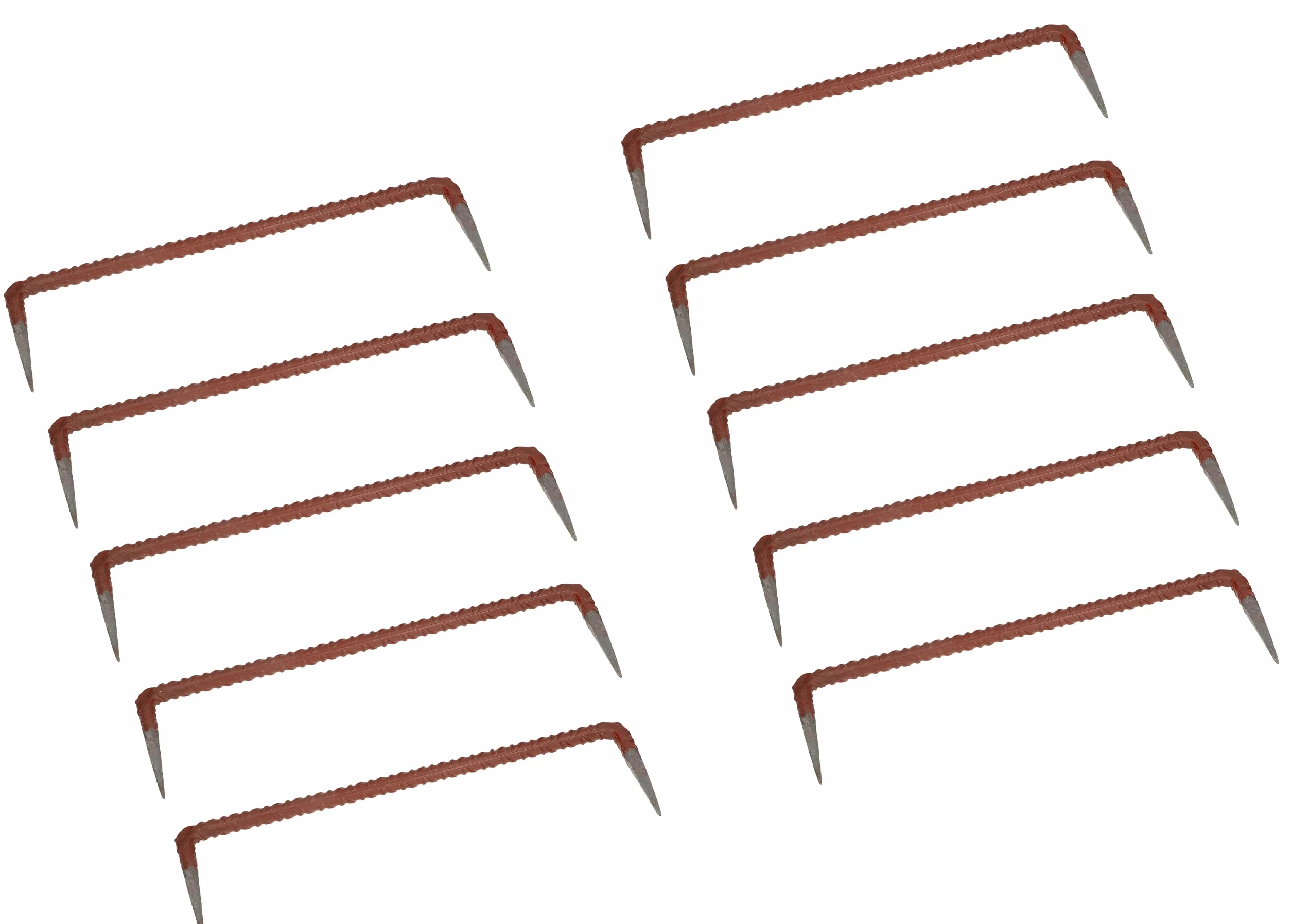KOTARBAU® 10 x Grapas de construcción 300 x 14 mm, Conectores de construcción, Grapas para vigas, Grapas de unión, Grapas de carpintería, Abrazaderas, 10 unidades