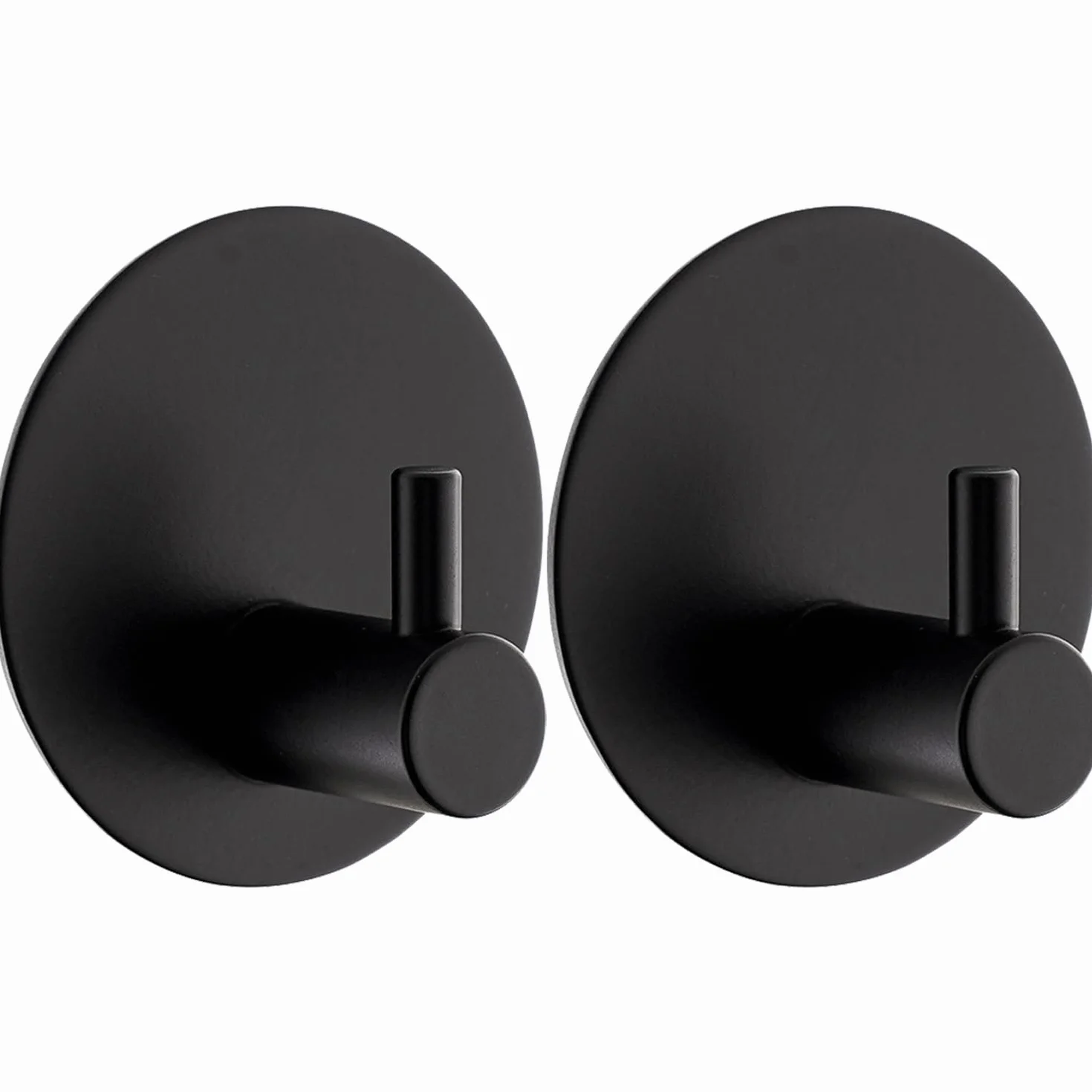 Drenky Colgadores Adhesivos Resistentes 2 Piezas, Colgador Adhesivo Sin Taladro Ganchos Adhesivos Para Pared Acero Inoxidable 304 Perchas Adhesivas Con Almohadillas Adhesivas Para Cocina Y Baño Negro