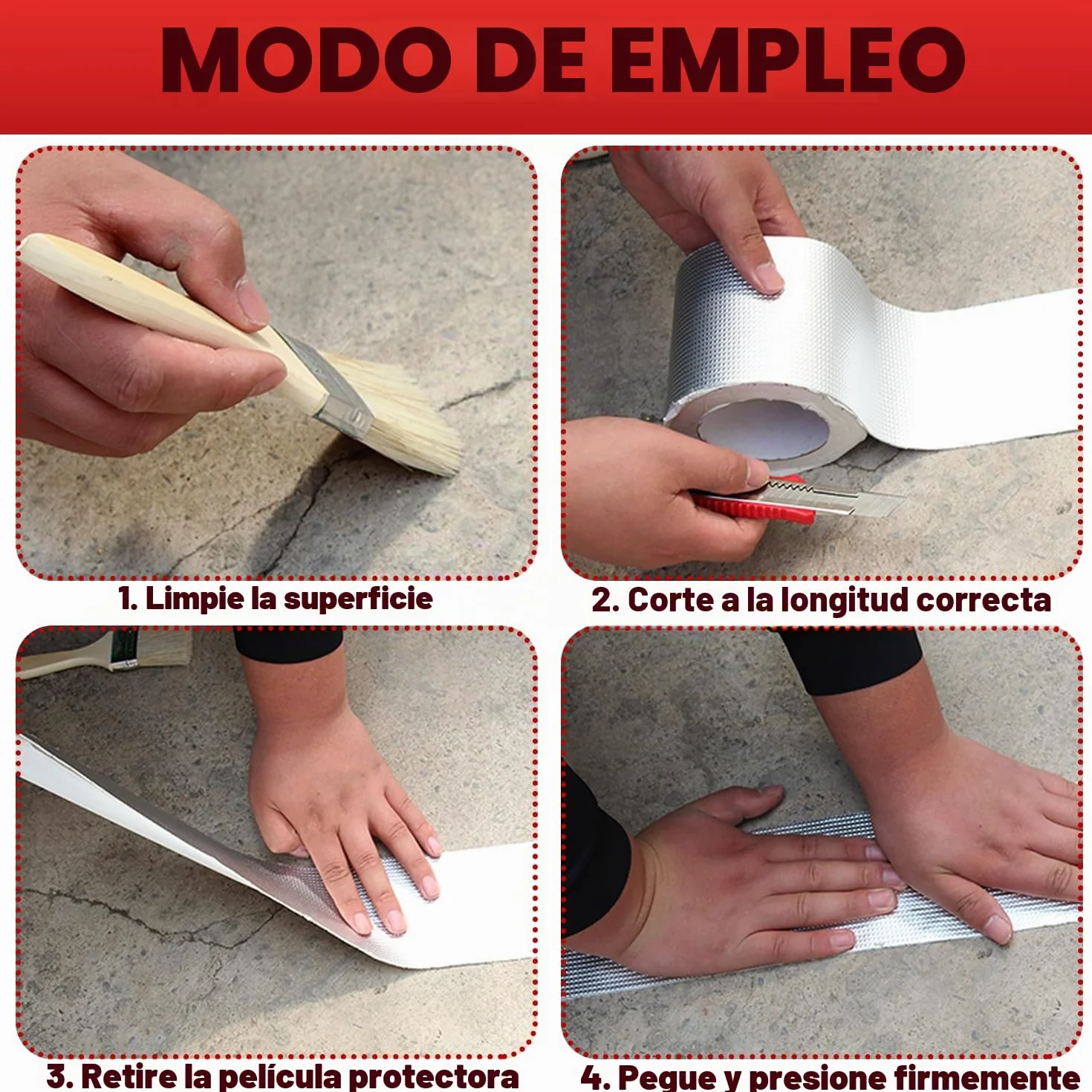Cinta de Butilo Impermeable 200mm x 5m, Sellador Fugas Agua, Cinta de Butilo para Reparación, Impermeable Sellador Adhesivo para Fugas en Techo, Espacio enAlféizar de Ventana, Tubería