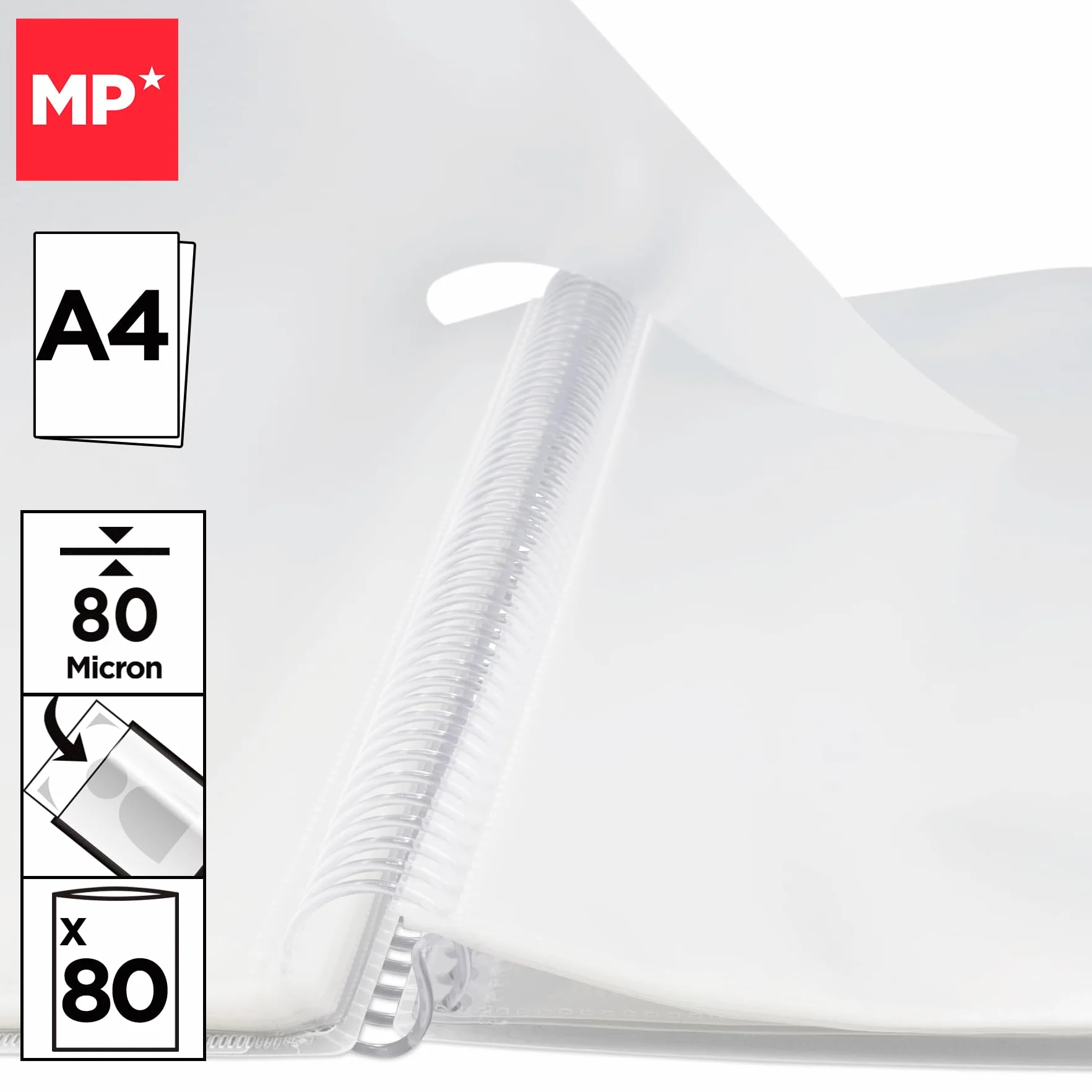 Carpeta Clasificadora con Anillas 80 Fundas A4 Portada Personalizable