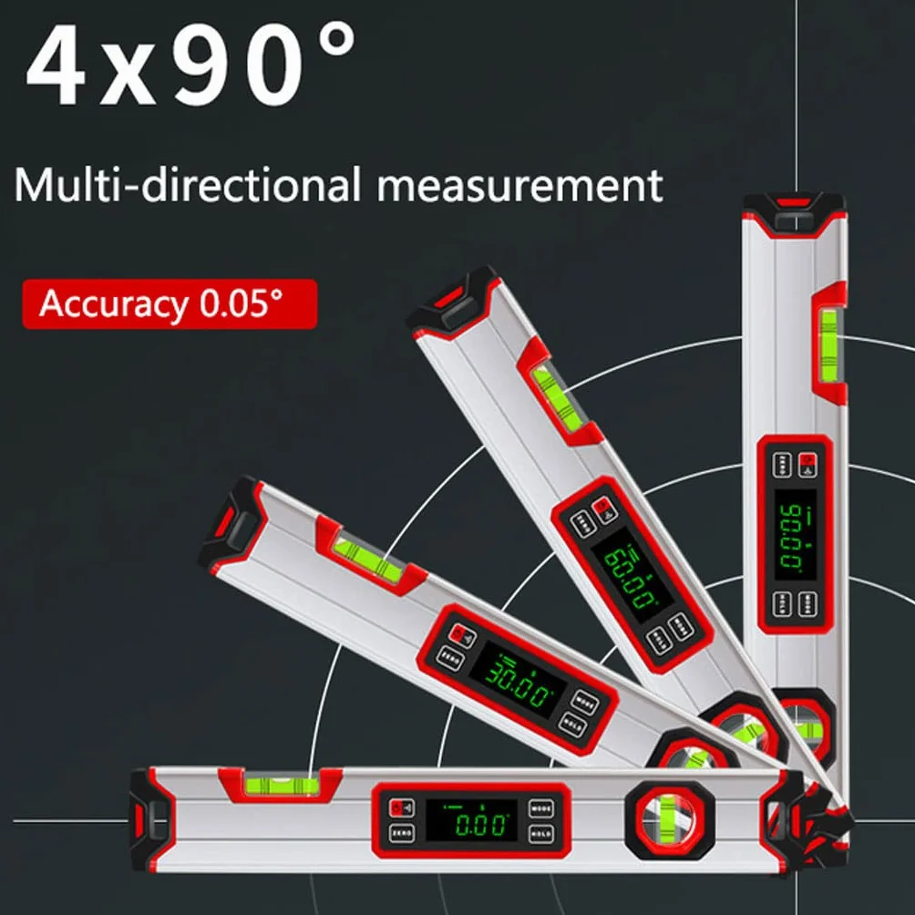 Nivel digital de precisión, nivel magnético, burbuja de acero de metal, burbuja horizontal y vertical, imán integrado, nivel de burbuja electrónico