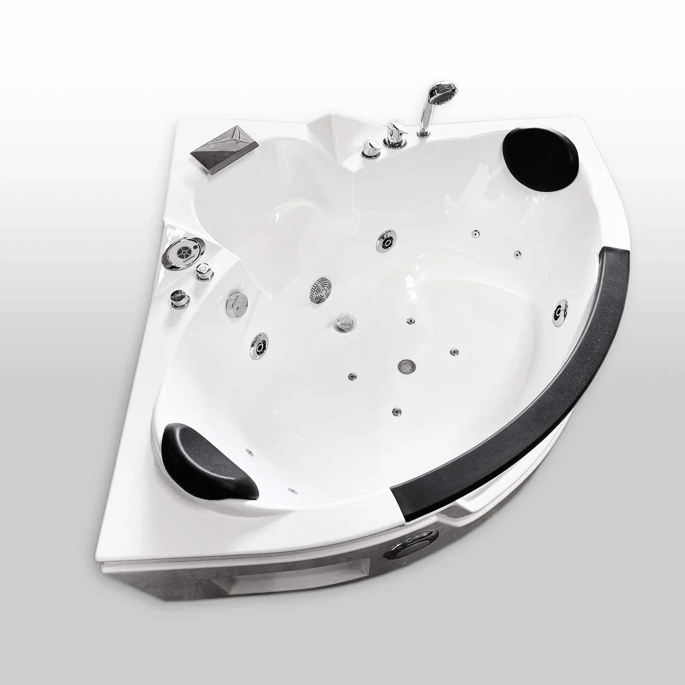 Bañera hidromasaje Jakuzzi Bañera de esquina spa hidromasaje Piscina Spa nueva Terapia luz de colores Jakuzzi para 2 nueva 135 x 135