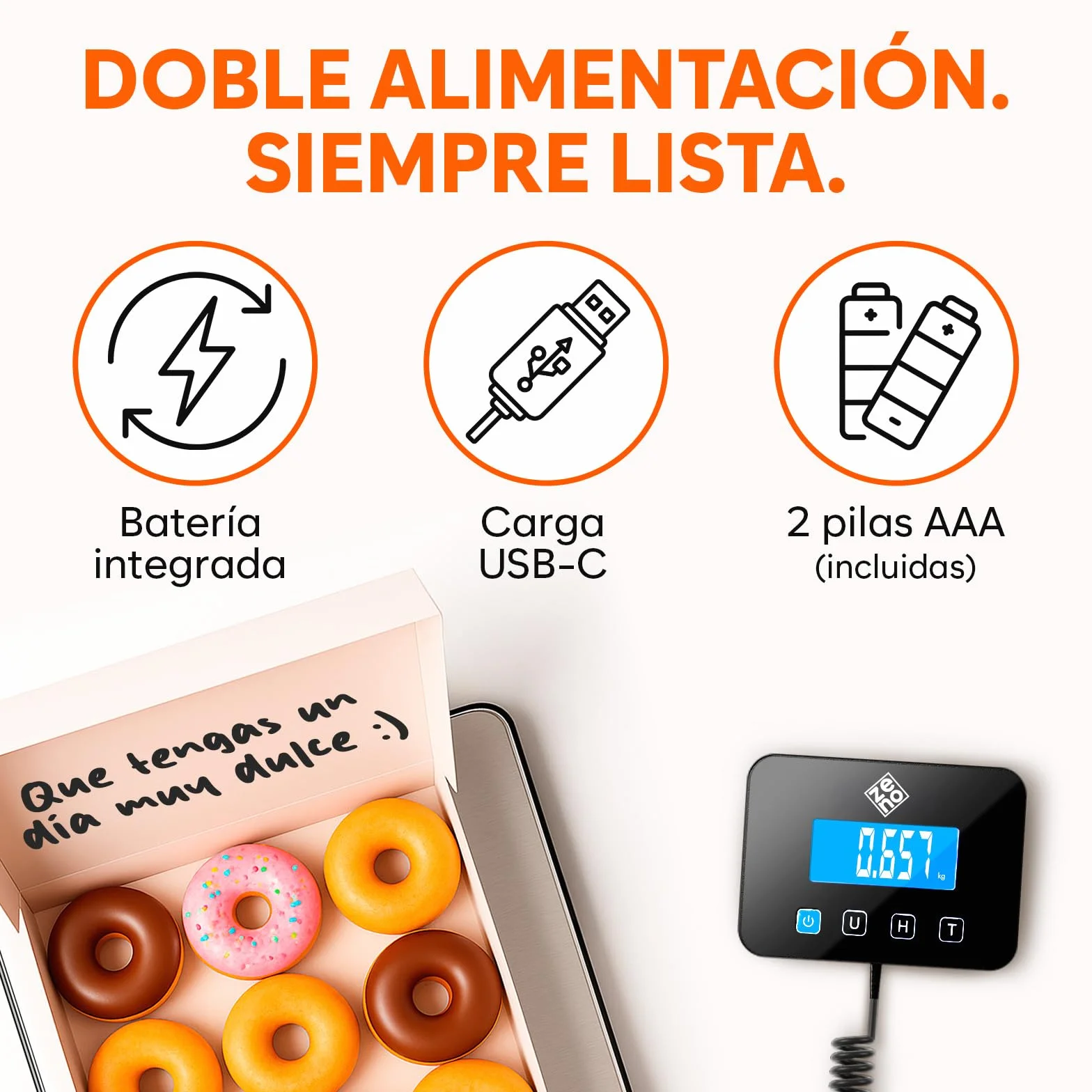 Bascula Industrial 200 kg 10 g Alta precisión Retención Tara Batería cable incluidos Plata
