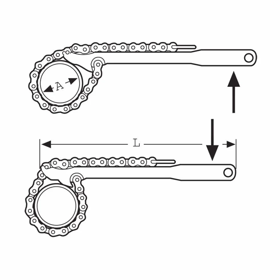 LLAVE DE CADENA REVERSIBLE