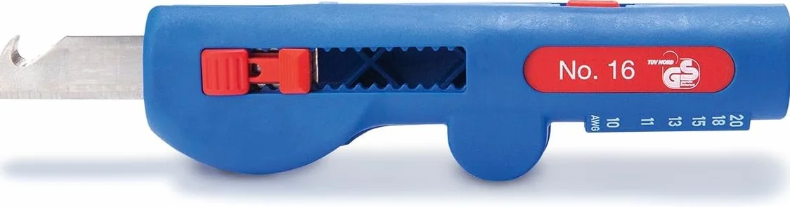 WEICON TOOLS Pelador Multifuncional No. 16 | Rango de trabajo 0,5 - 6 mm² / 8 - 13 mm Ø | Cuchilla de gancho retractable