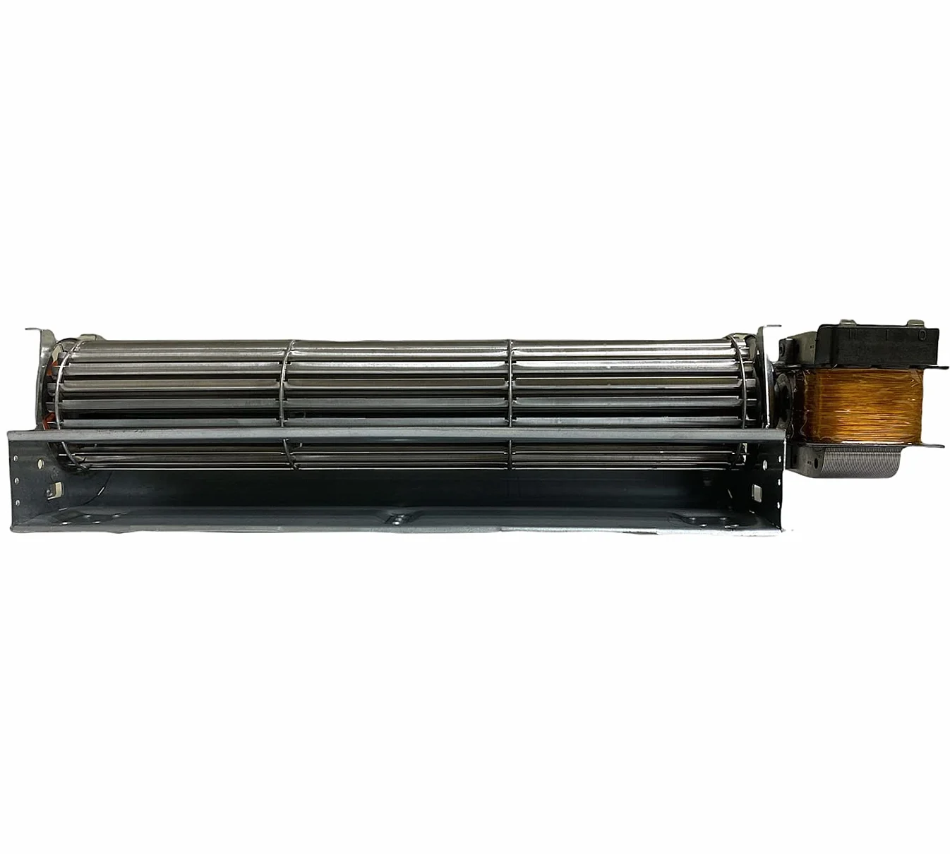 eRicambi, Ventilador tangencial para estufas de pellets TGA 60/1-300/30 EMMEVI – Fergas 113842, diámetro del ventilador 60 mm, tamaño de la boquilla 304 x 40 mm, longitud total 380 mm