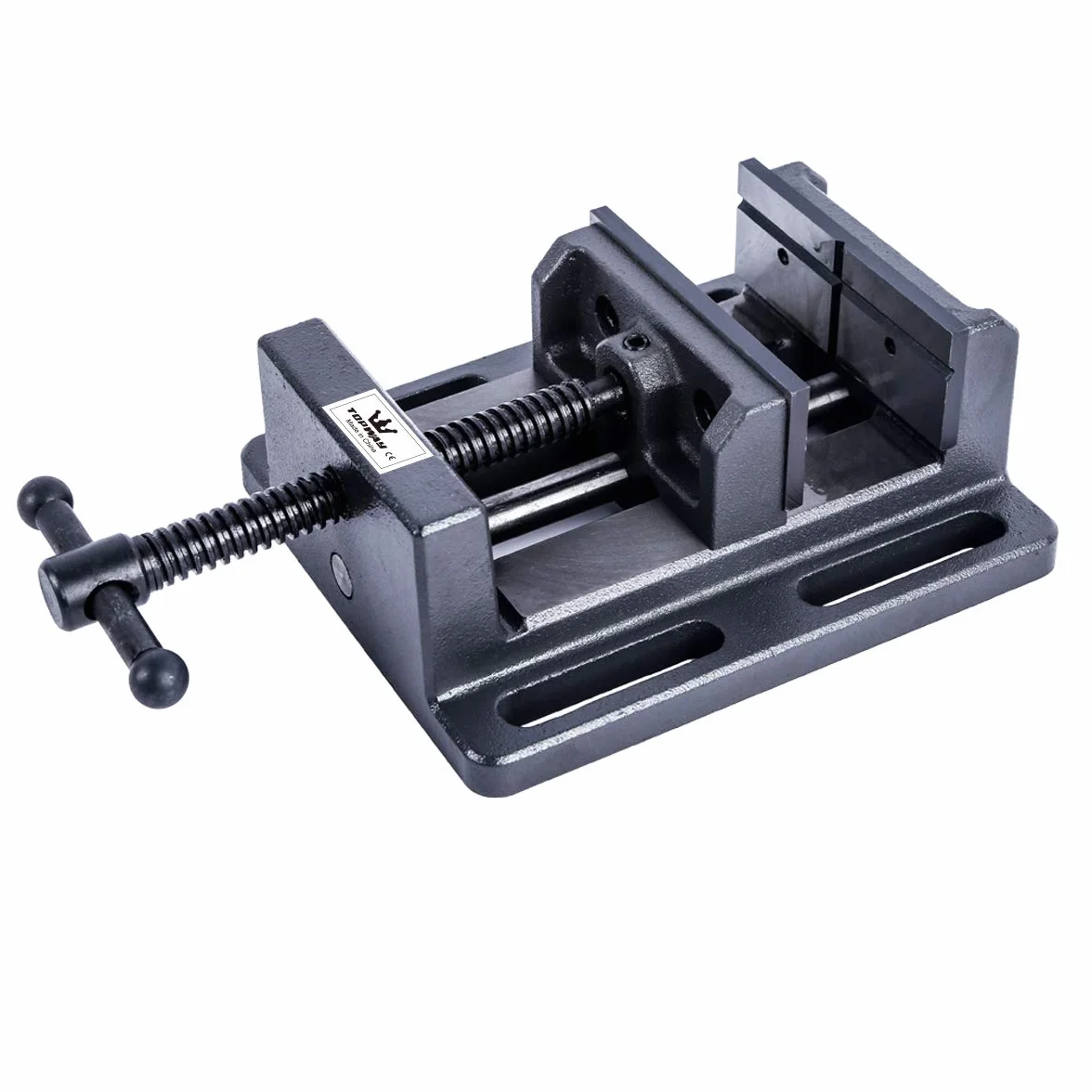 TOPWAY Prensa de Taladro Vicepresidente 3'' 75mm con Barra Guía, Calidad Profesional para Taller y Fresadoras 403273