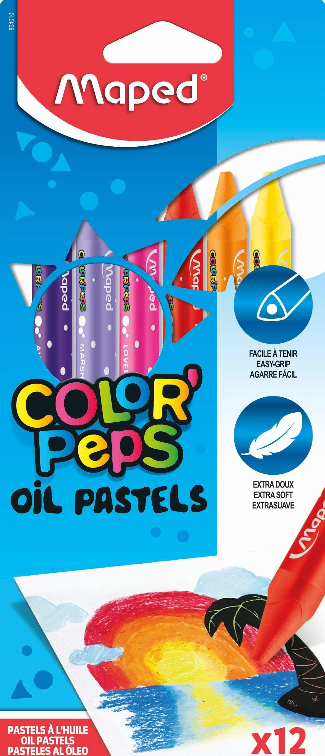 Color Peps 864010 Pack de 12 lápices ceras
