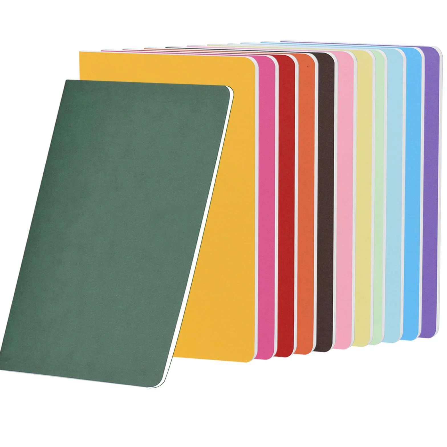Cuaderno A5 Paquete de 12, Libretas en Blanco 30 Hojas 60 Páginas para Dibujo Diario Notas Estudio - 12 Colores Mixtos