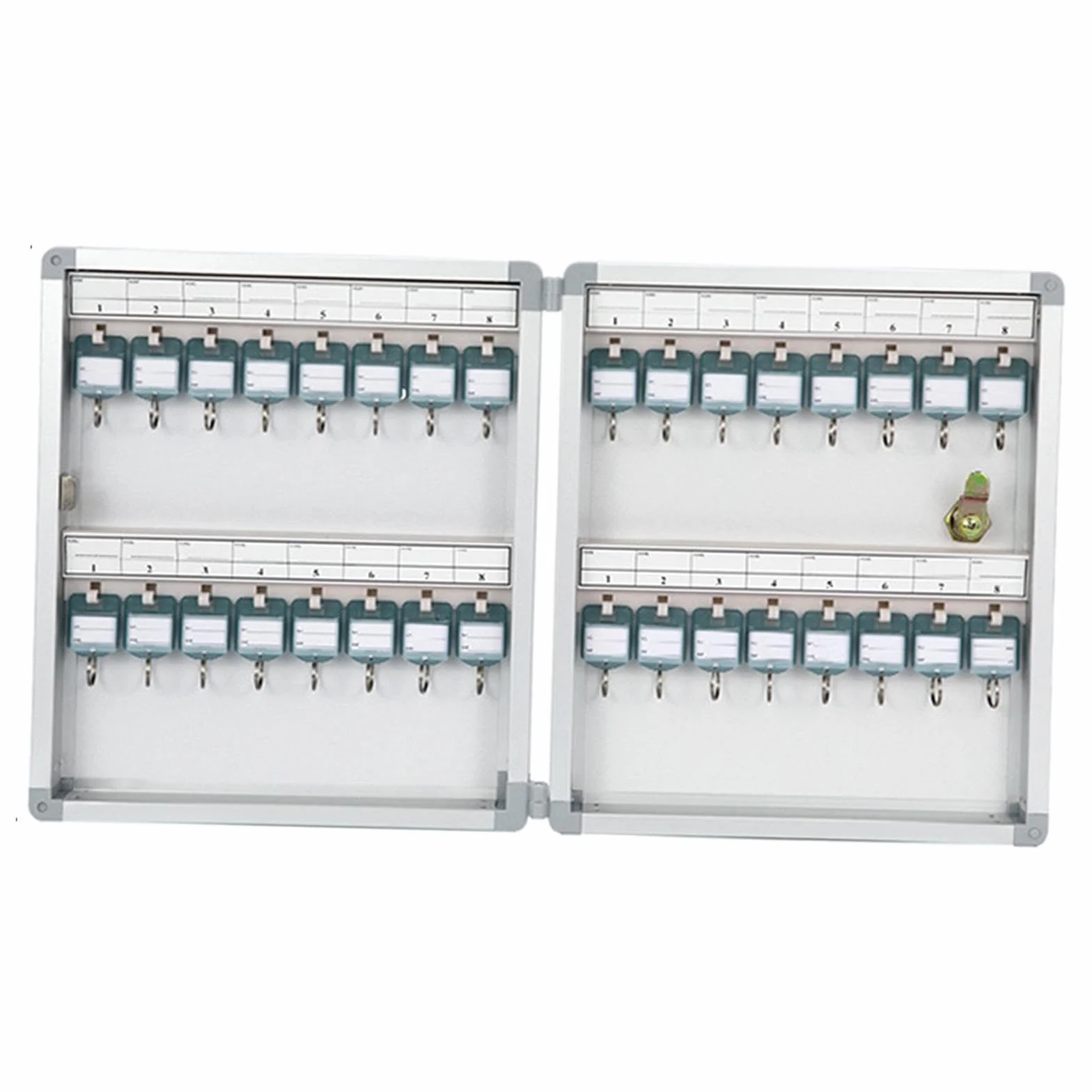 Caja de seguridad para llaves de 32 llaves, ideal para apartamentos, gas y negocios, armario Securi plateado para uso personal y profesional