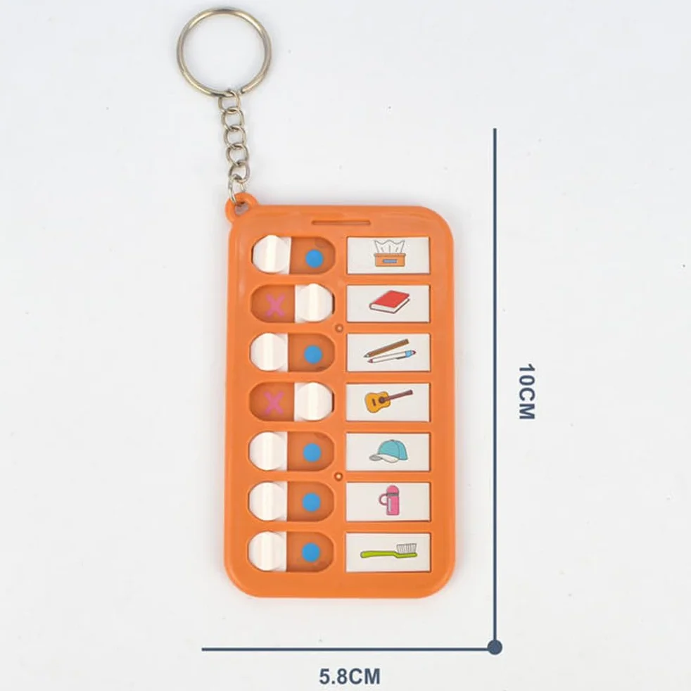 Set de 2 piezas agenda semanal para niños con lista de tareas pendientes y 10 pegatinas, tablero de rutinas, verde y naranja