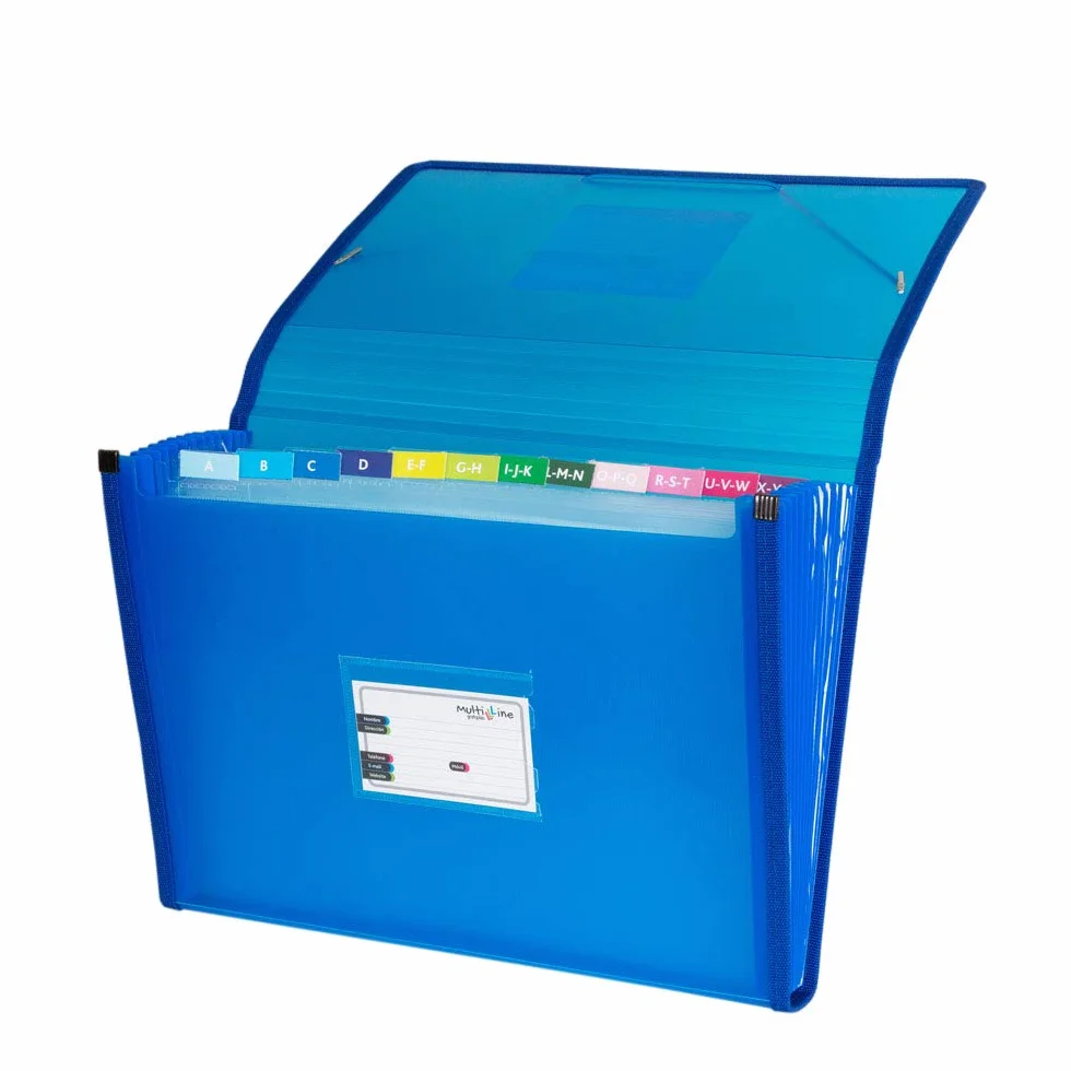 Grafoplás Carpeta clasificadora con fuelle tamaño folio azul