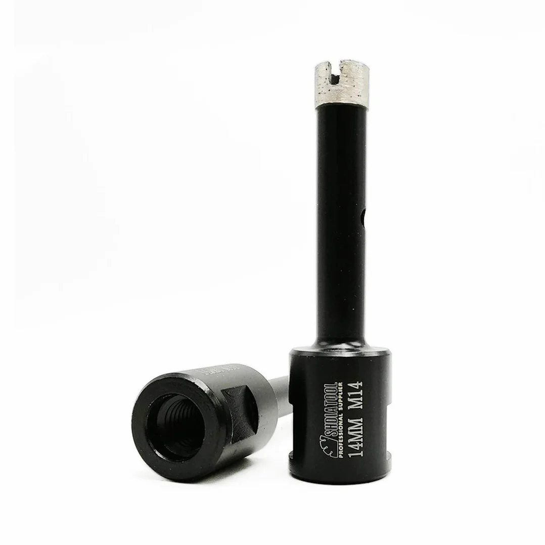 SHDIATOOL Broca de Diamante 2 Piezas 14mm Soldadura para Perforación Húmeda Granito Duro Mármol Hormigón Piedra Rosca M14