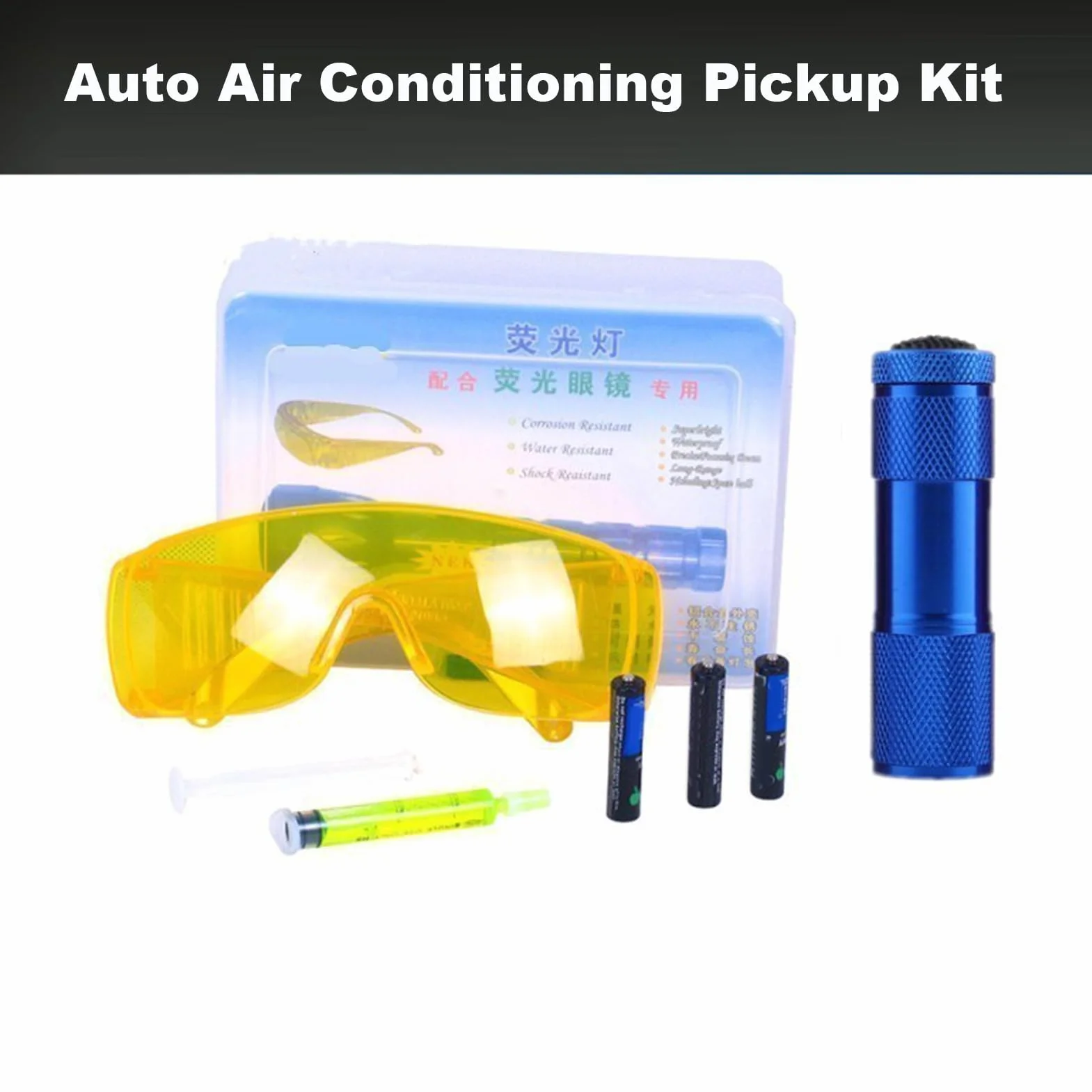 Kit Detector De Fugas para Aire Acondicionado | Linterna para Pruebas de Fugas en Aire Acondicionado - Tester Multiusos Eficiente para Fugas En Coches Congeladores Electrodomésticos