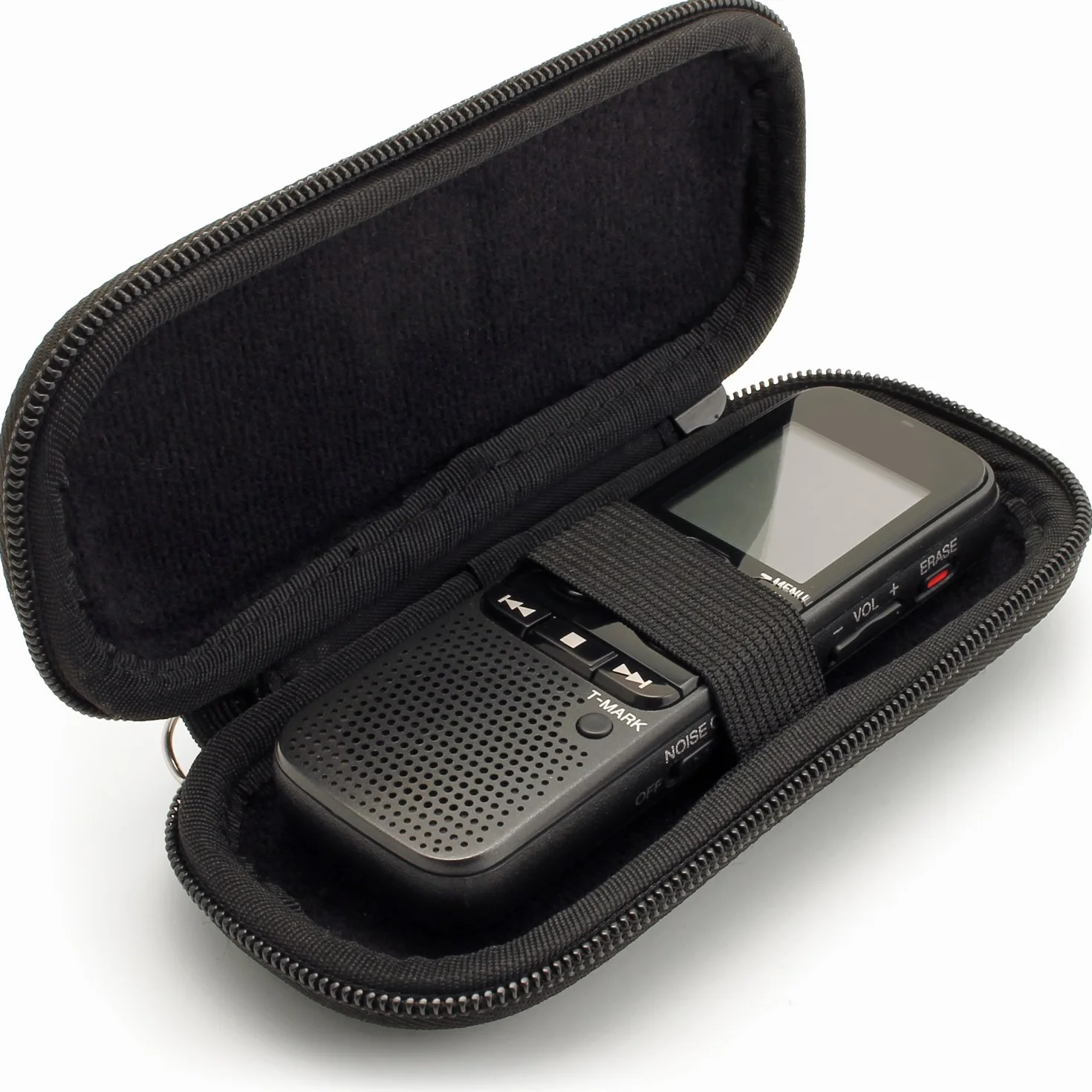 iGadgitz U6584 Negro EVA Funda de Transporte para Grabadora de Voz Digital 125x50x22mm
