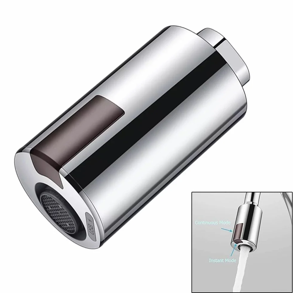 Adaptador automático de Grifo con tecnología de Sensor infrarrojo para conservación de Agua, Recargable por USB, pulverizador Inteligente sin Contacto