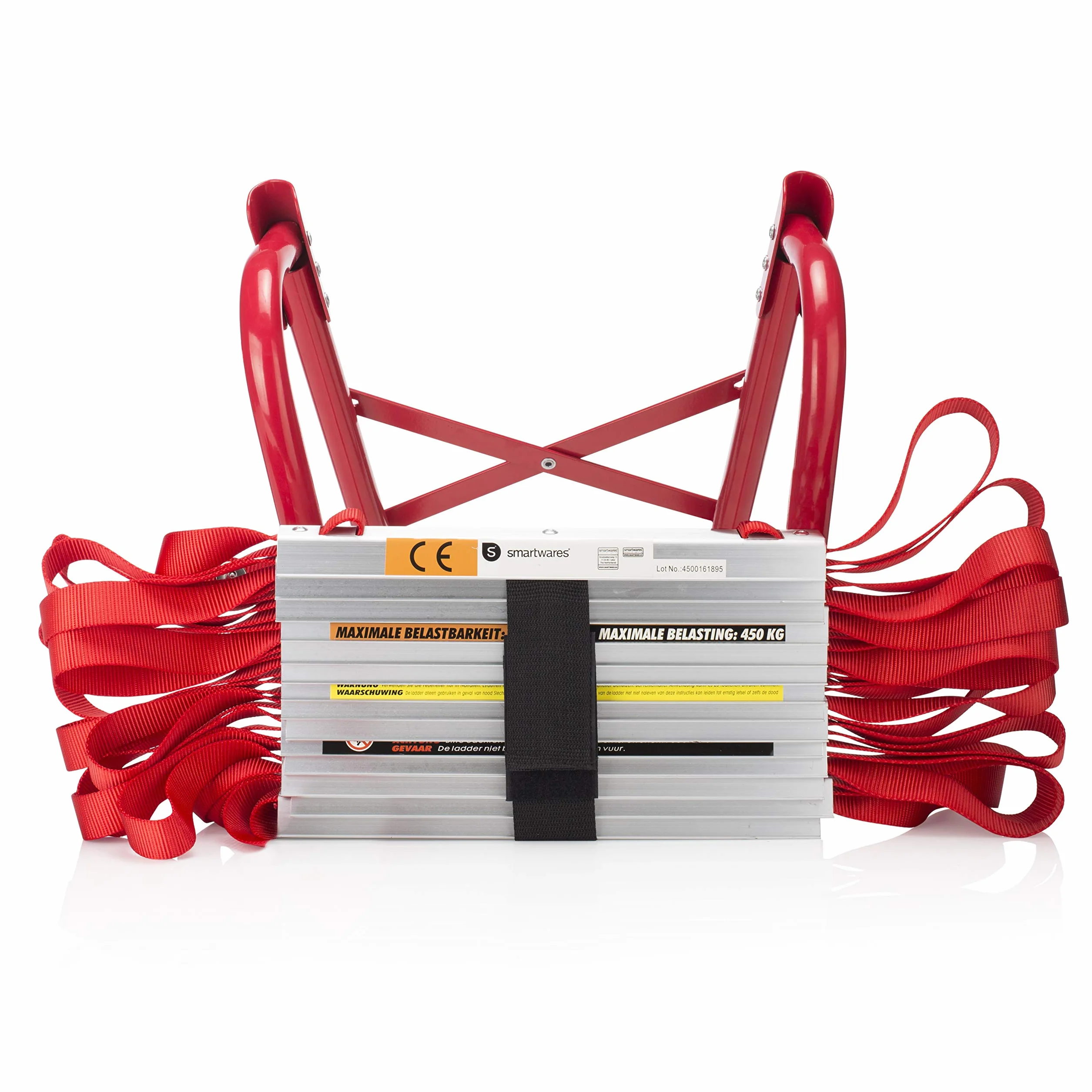 Smartwares Escalera de evacuación - Acero - 4,5 m de Longitud - 450 kg máx. - Ideal para evacuación de 1er Piso - 10.015.18