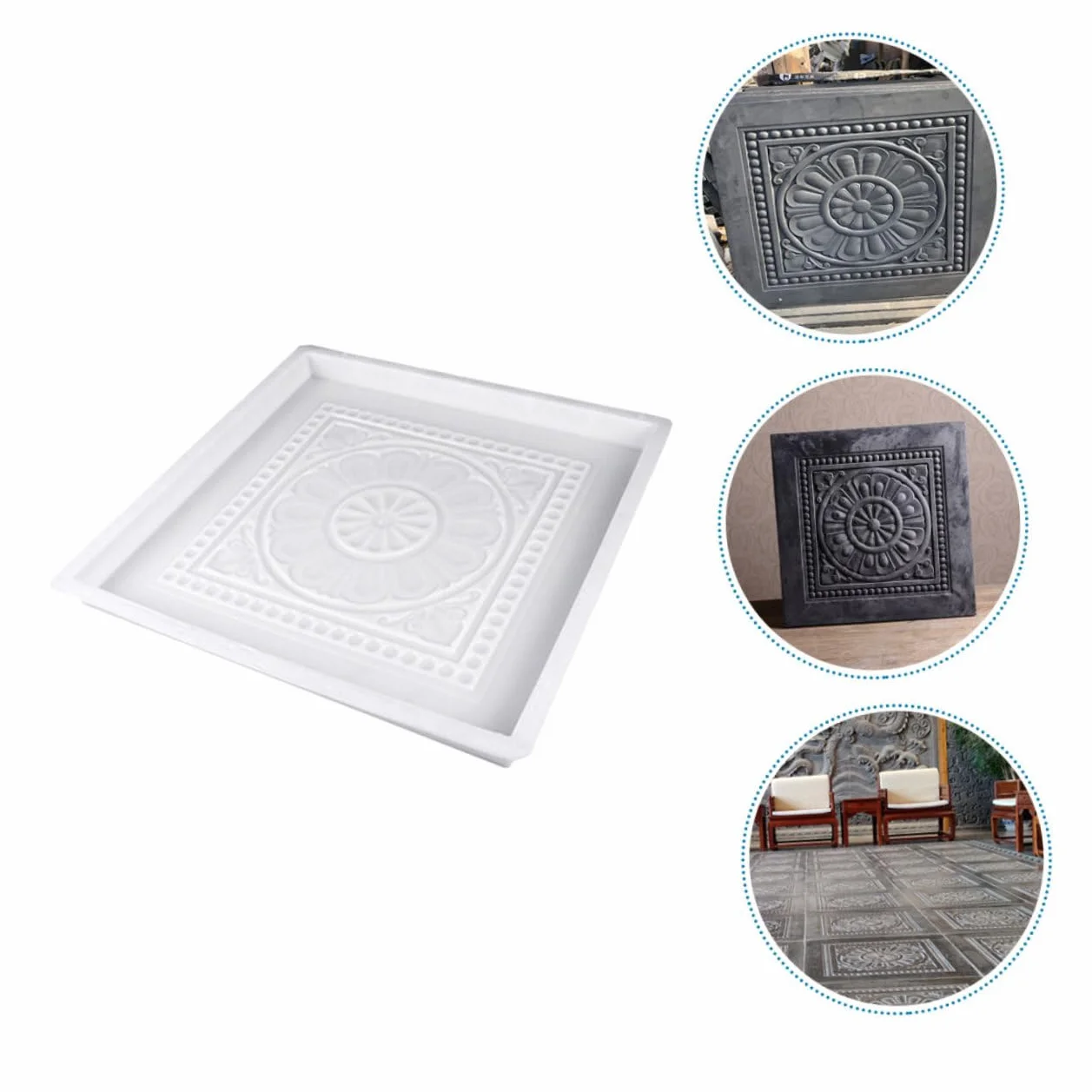 Bloques al Patios para Libre y Aire Fácil Rápida Molde de Estilo Antiguo Blanco, Plástico Resistente, Construcción