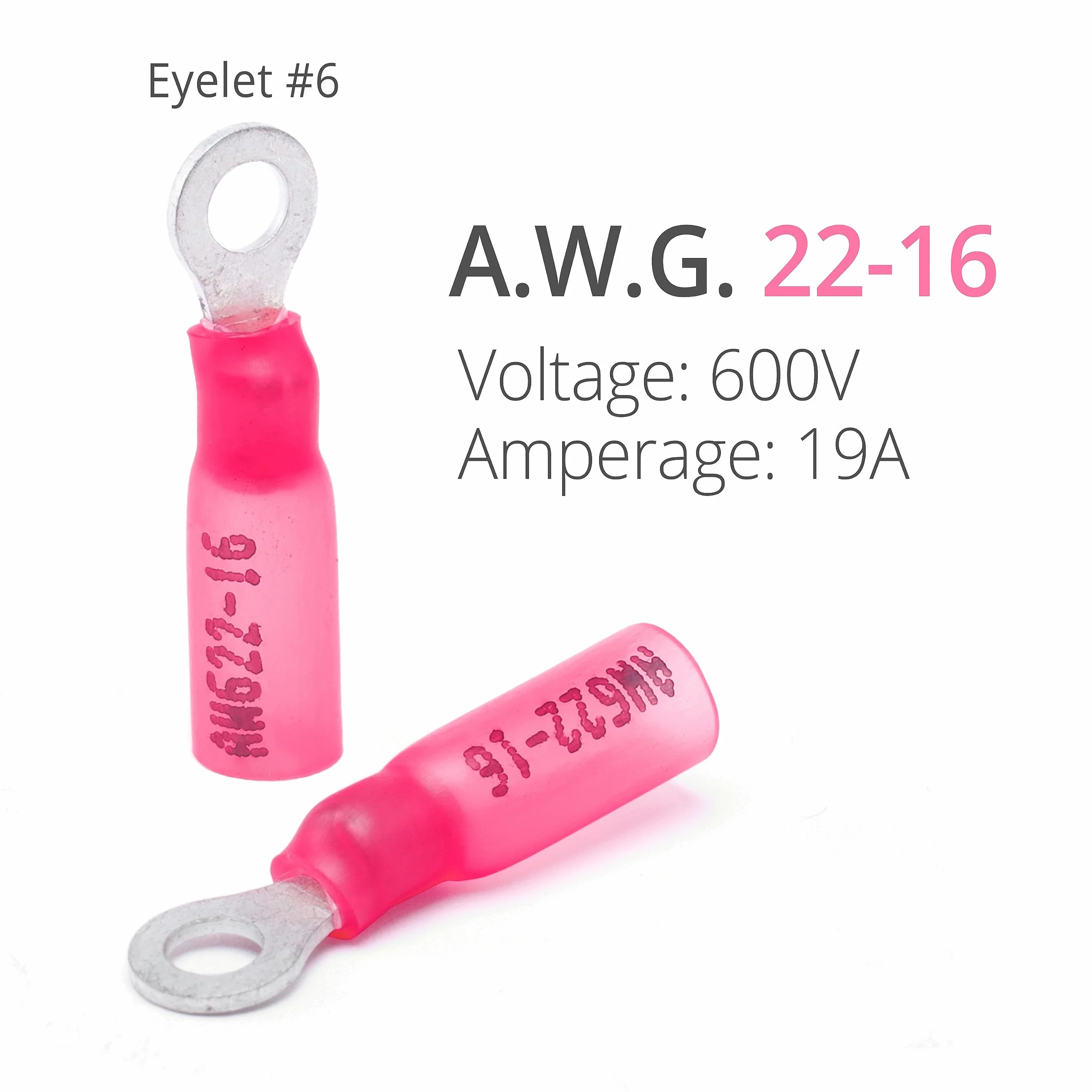 Wirefy 150 Piezas Terminales Redondos M3.5 Kit Conectores Termorretráctiles Automoción 0.5-1.5 mm²