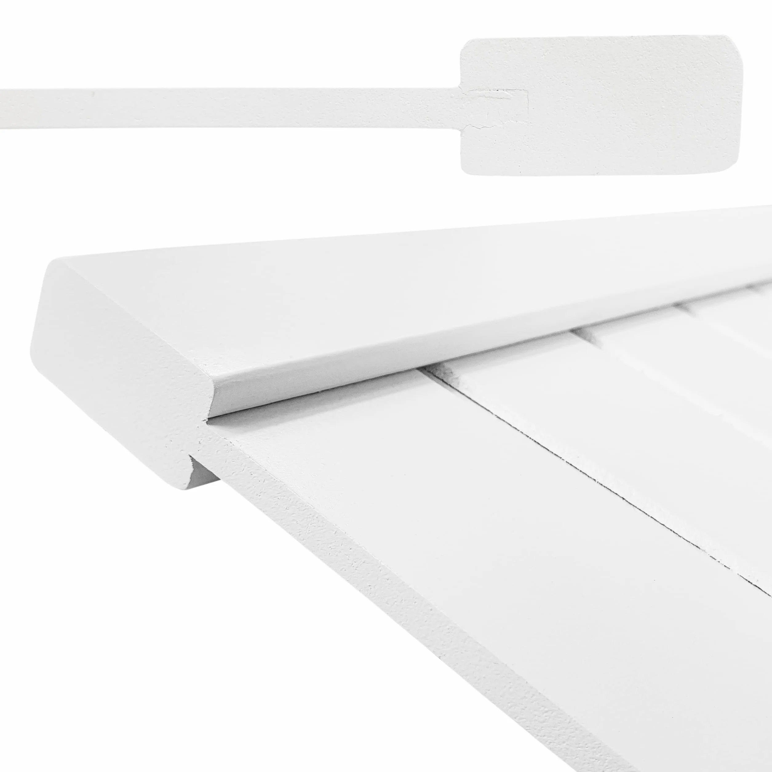 DecoMeister Puertas de Lamas Blancas de Madera Maciza con Tablones Listones Cerrados Para Armario Frente de Mueble Imprimado de Dimensiones 294x766 mm Juego de Cuatro Piezas