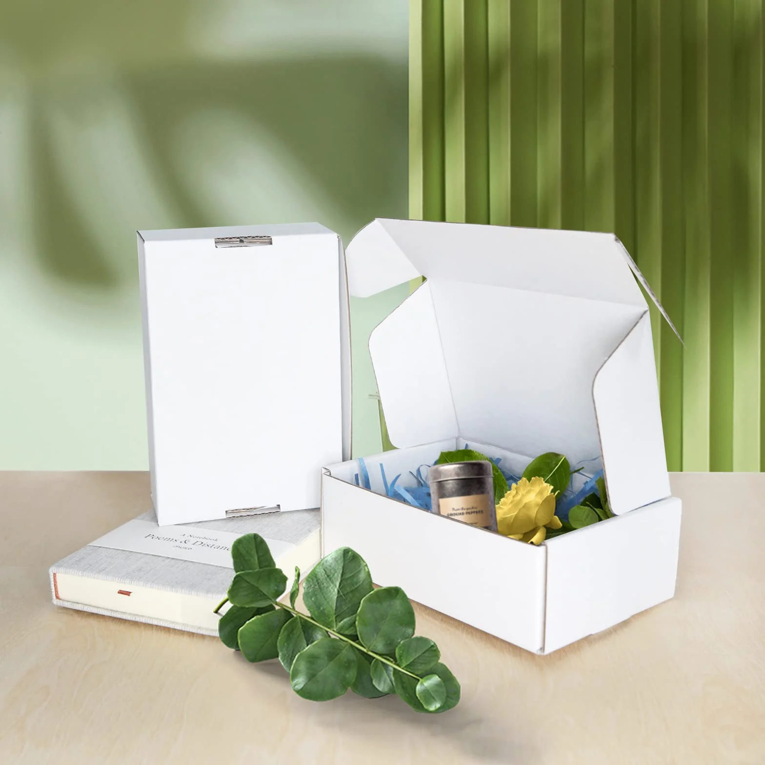 25 Piezas Cajas de Cartón Corrugado, 150x100x50mm Cajas de Paquetes Pequeños, Cajas de Embalaje para Negocios, Correos, Almacenamiento o Regalo