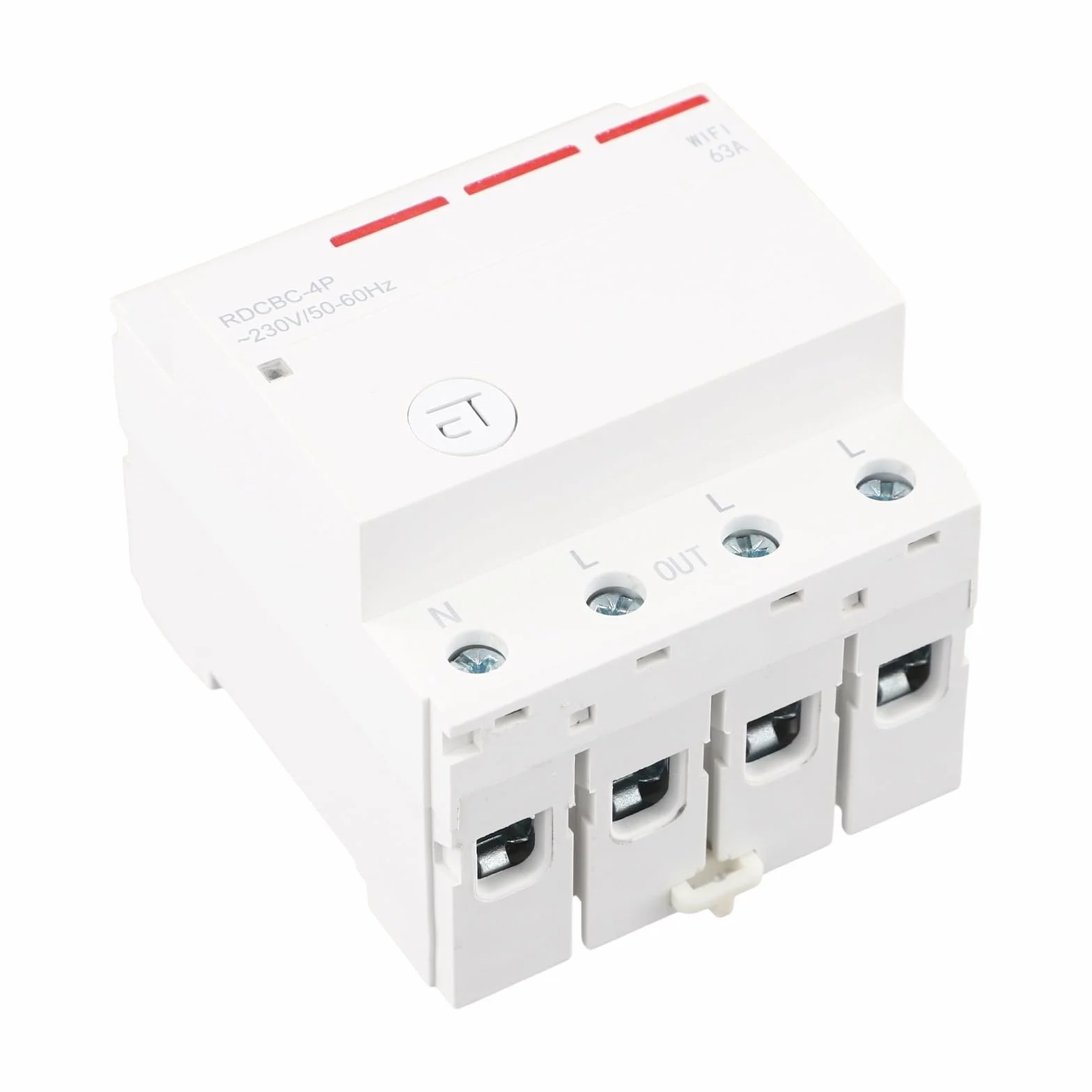 Disyuntor de circuito WiFi trifásico con control remoto con interruptor temporizador y voz, corriente nominal 63A 80A, 3P+N polos, soporta escenas de hogar inteligente (63 A)