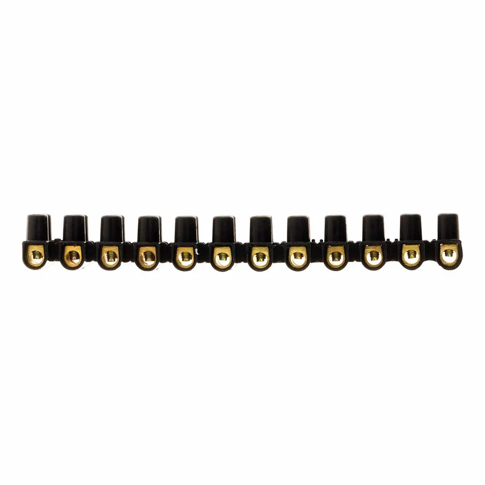 Barras de 12 soportes 6 mm² negro Zenitech