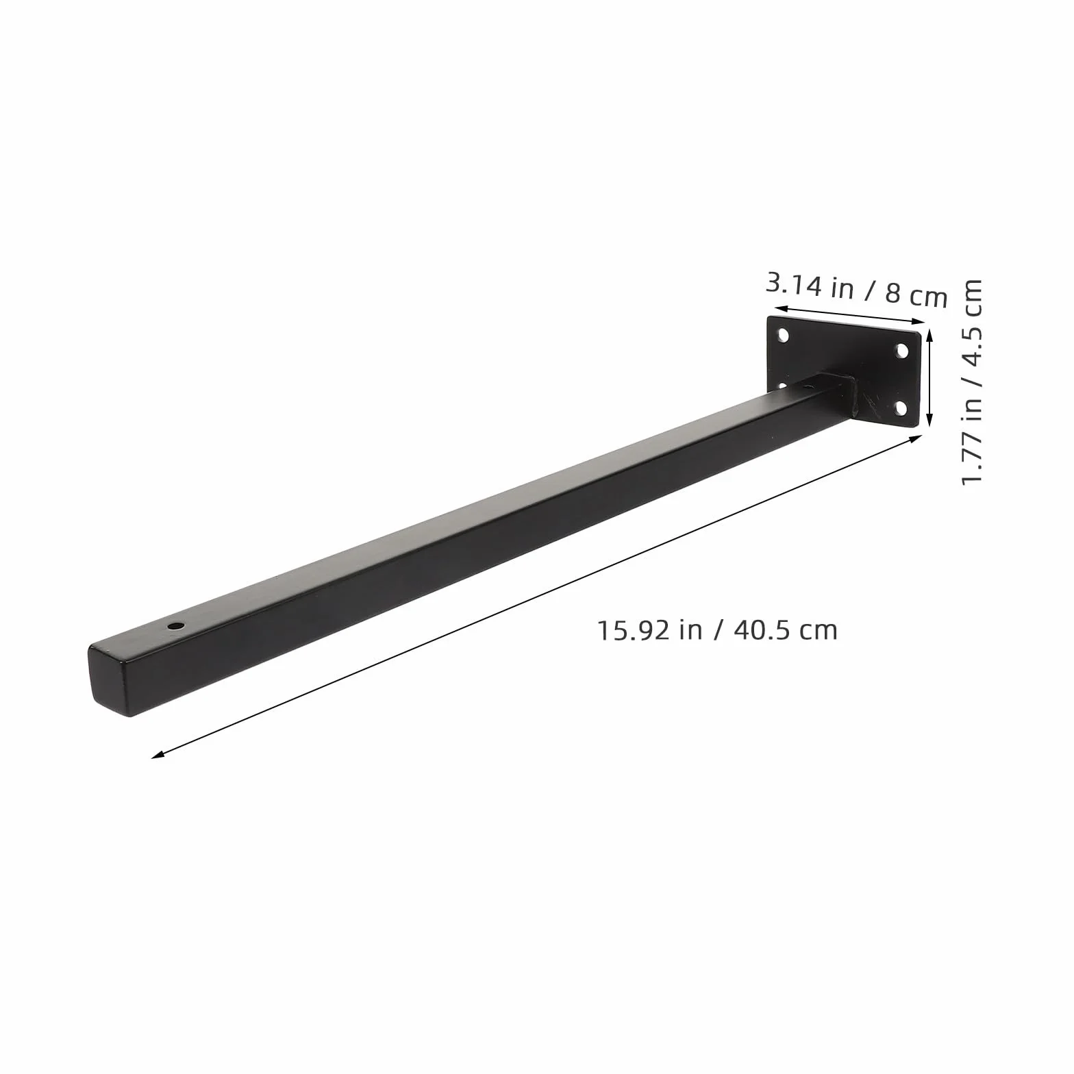 VALICLUD 4 Soportes para Estantes Flotantes de Acero Inoxidable Negro, Resistentes Corrosión y Montaje en Pared para Estanterías Modernas