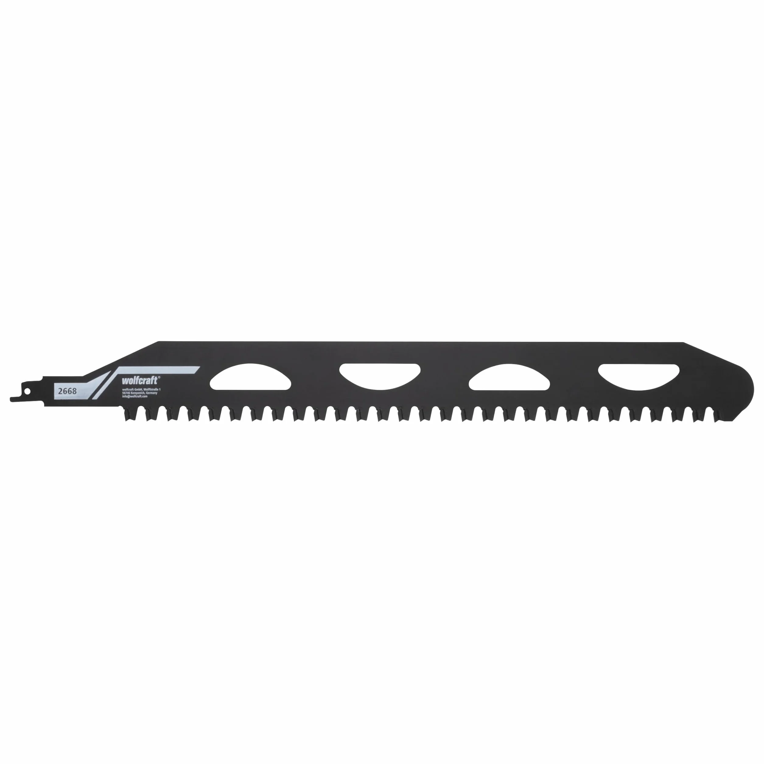 wolfcraft Hoja de sierra de sable, con filo de carburo de tungsteno, para hormigón celular y ladrillos huecos – Para cortes bastos y rectos en hormigón celular y ladrillos huecos - 2668000