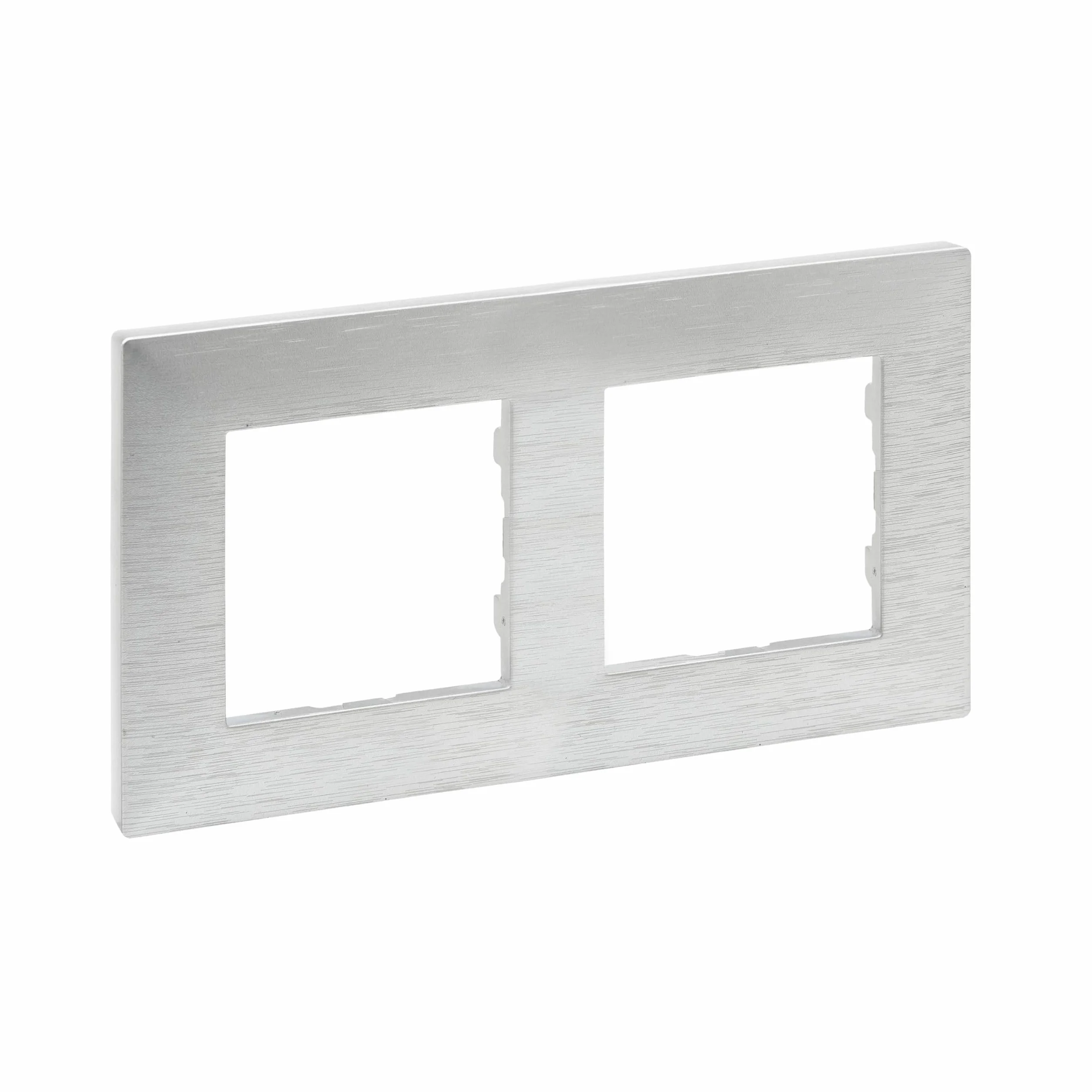 LEGRAND Marco doble de la gama Niloé Step para instalación componible, Color Inox, 398288