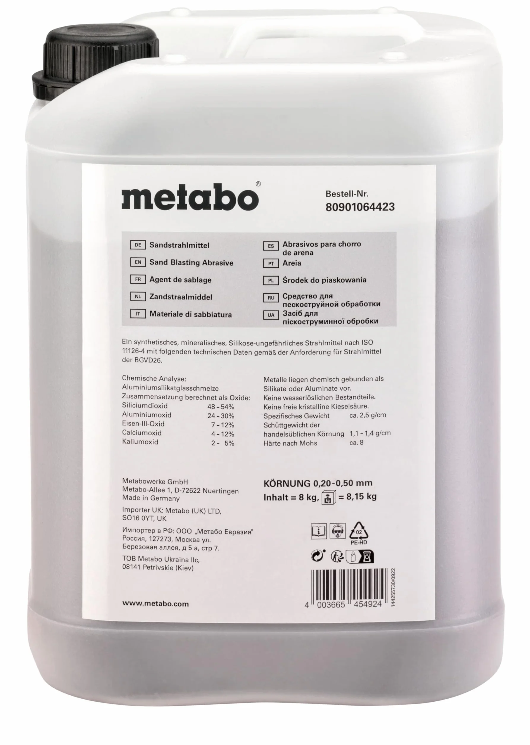 Metabo 901064423 - Arenado de granulación media, 0,2-0,5 mm