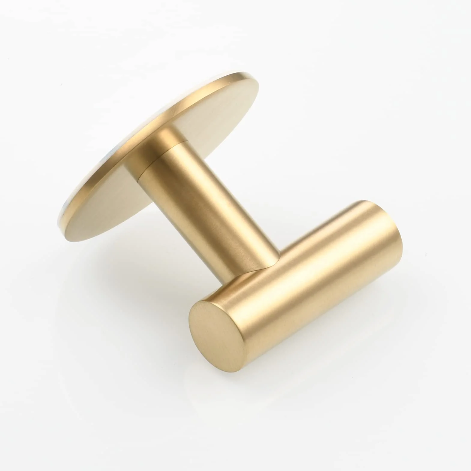 Tecmolog Ganchos Adhesivos para Pared Acero Inoxidable Soporte Toallas de Baño Oro Cepillado, SBH235J