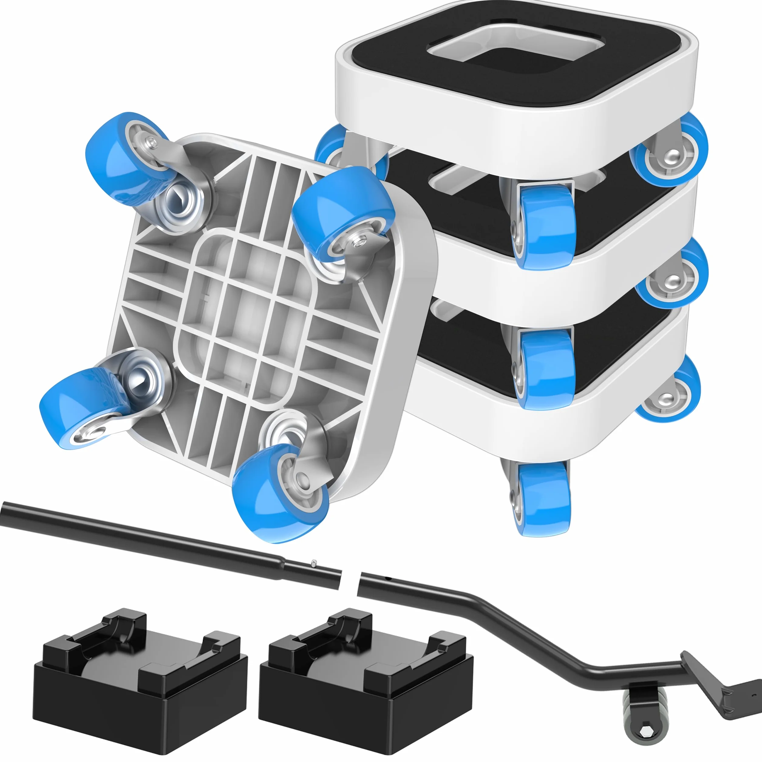 NIUXX Ruedas para Mover Muebles, Juego para Mover Muebles Pesados, con Ruedas Giratorias de 360 Grados, Fácil de Mover, Adecuado para Varios Tipos de Muebles, Capacidad Máxima de Carga de 350 kg