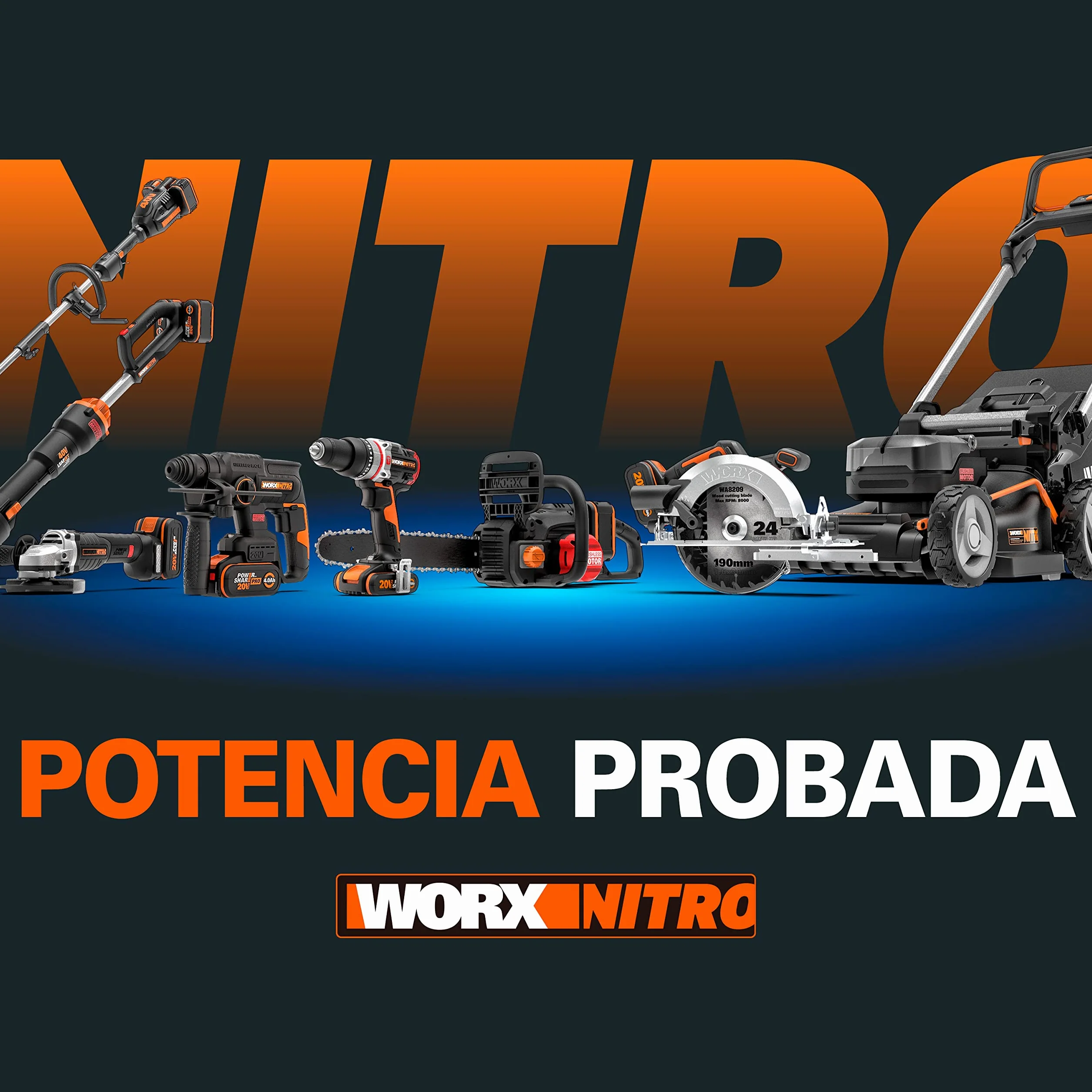Worx WX381 Martillo Perforador Brushless 20V 2J Batería 4Ah