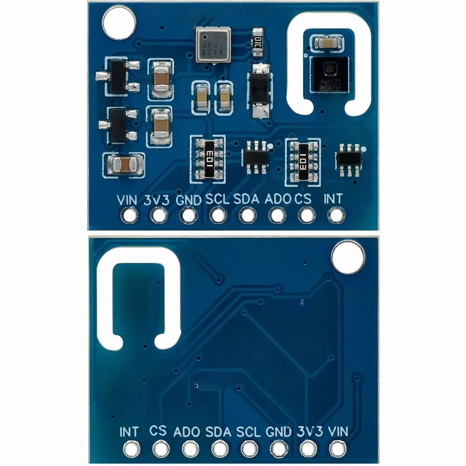 ARCELI 2 piezas ENS160+AHT21 Módulos de sensor de temperatura y humedad del aire, CO2 eCO2 TVOC Módulos de sensor de calidad del aire para el hogar y la purificación del aire