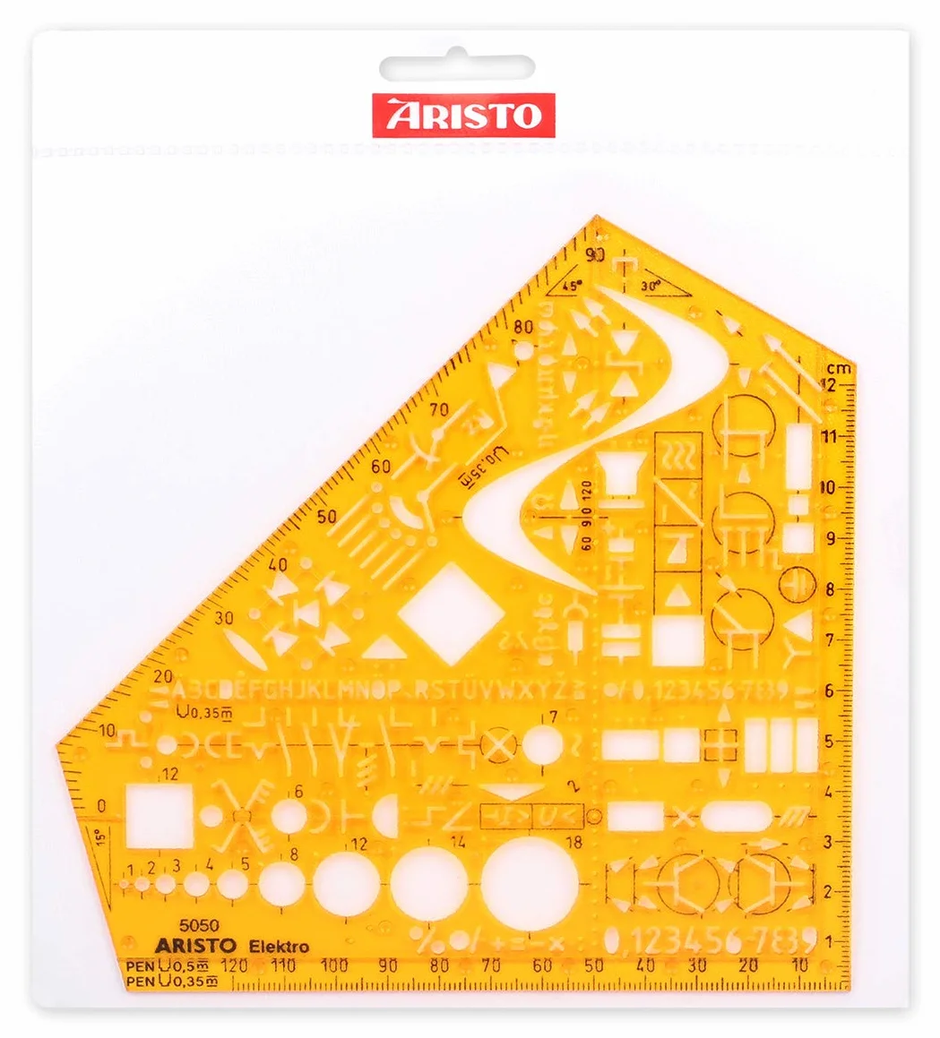 Aristo AH5050 Plantilla de símbolos eléctricos