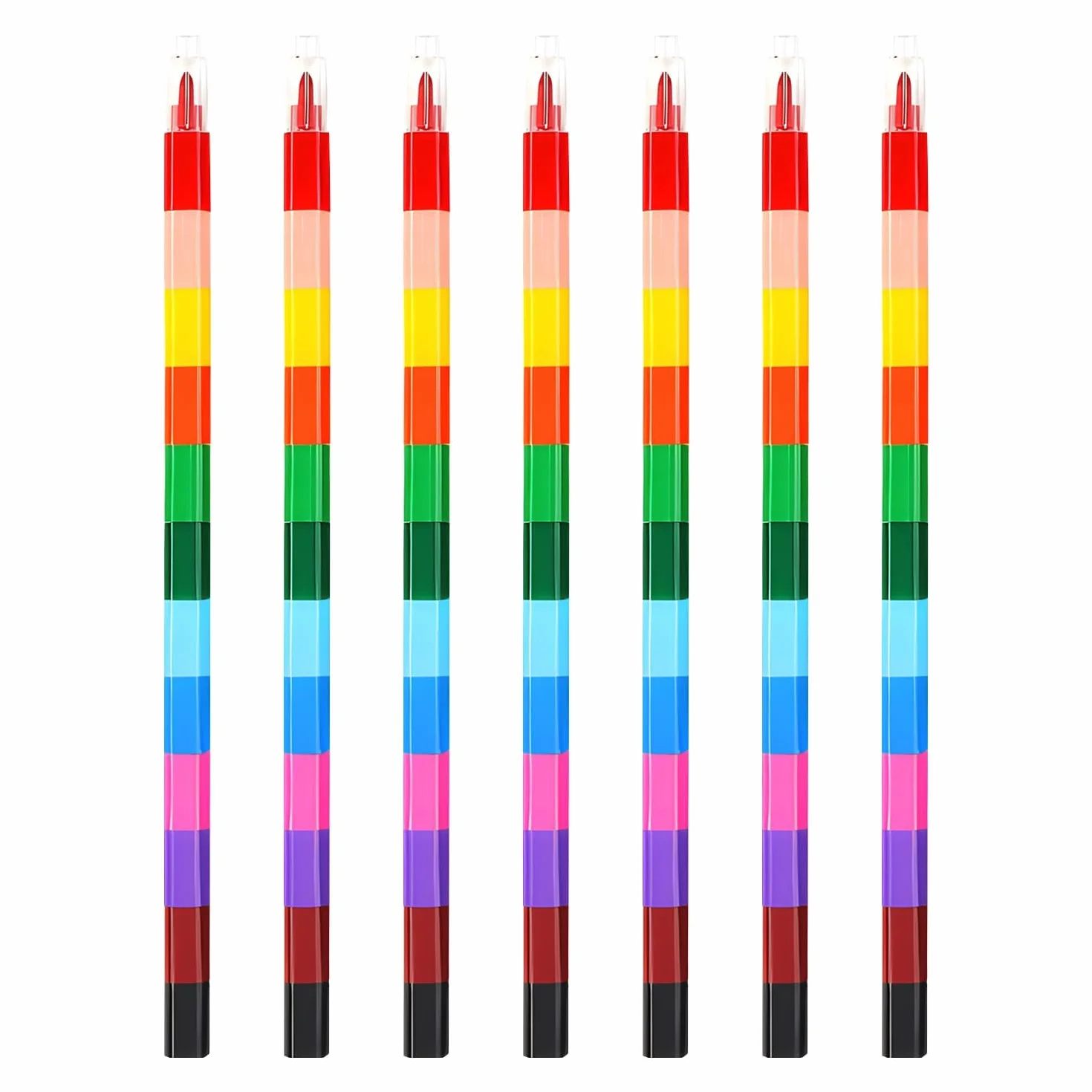 Lápices De Colores Apilables, Bloques De Construcción, Regalo