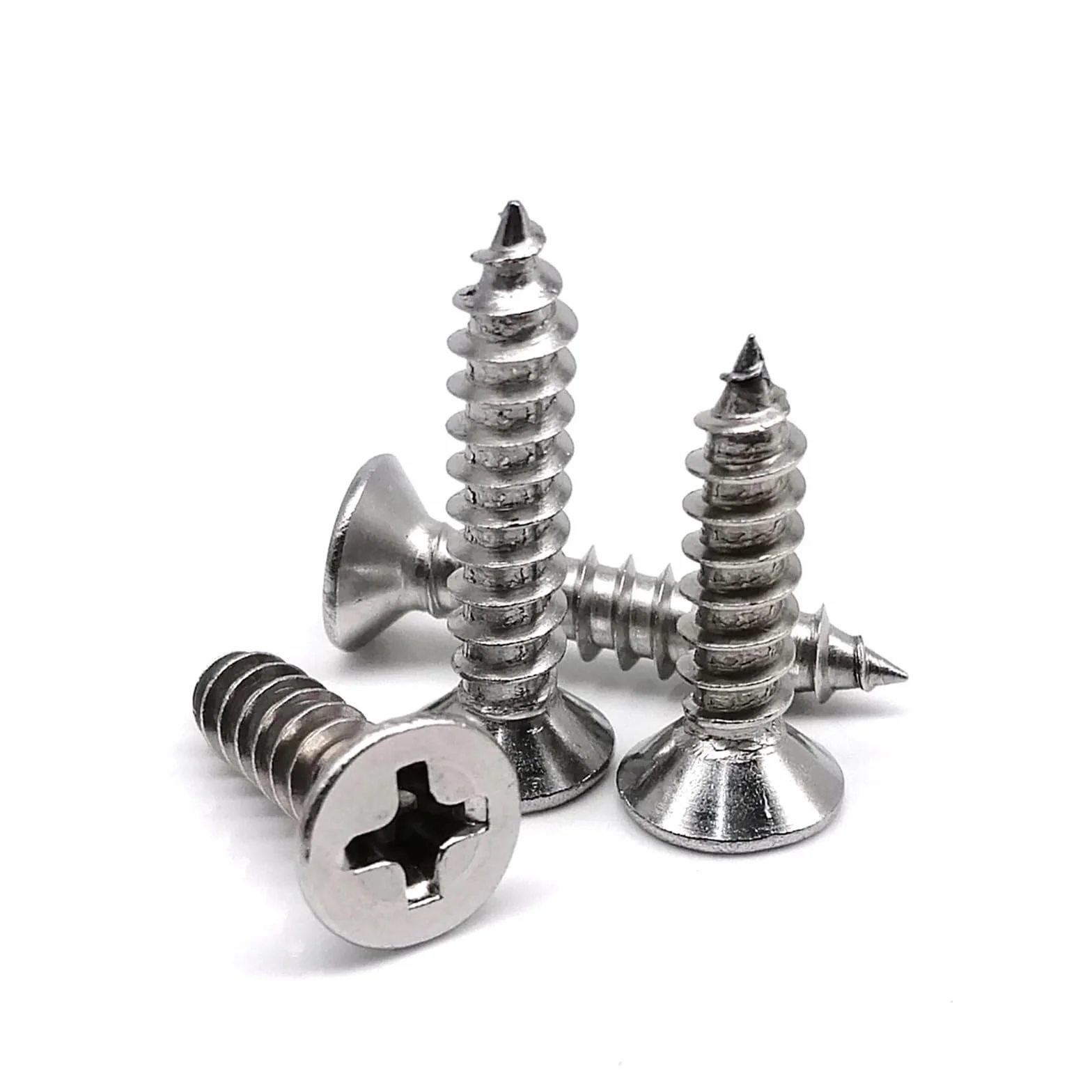 1 caja Mini juego de mezcla de tornillos autorroscantes de cabeza avellanada plana de acero inoxidable 304(M3)
