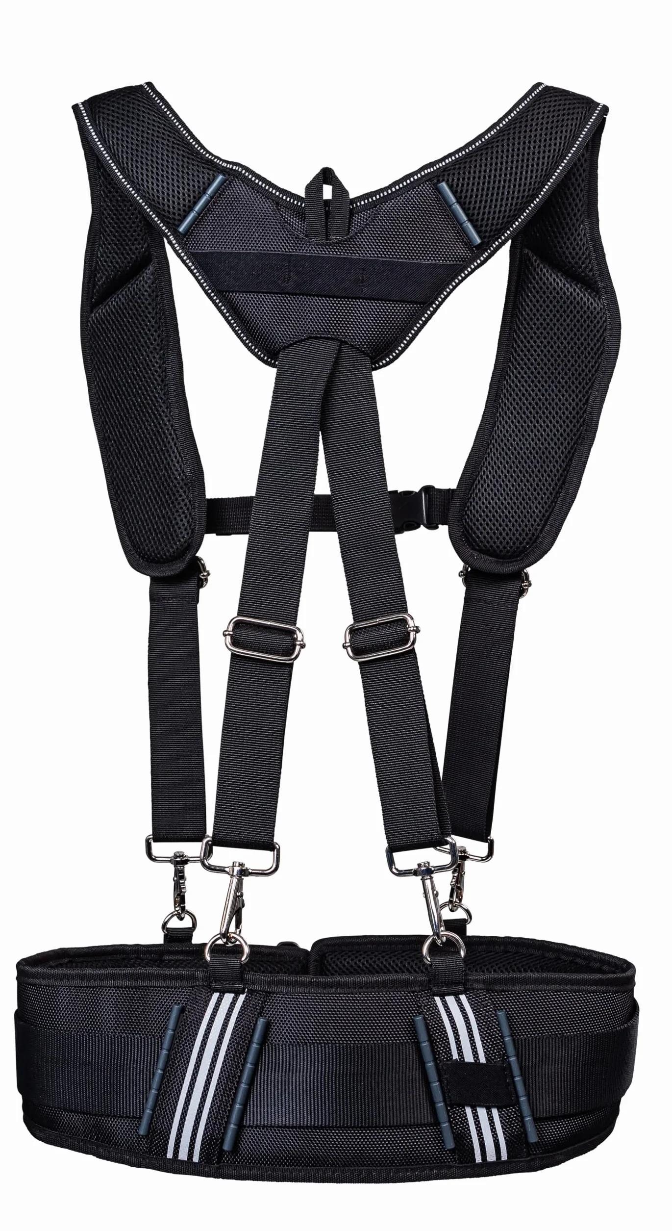 Wfix ProClick - Cintura profesional para herramientas en tejido sintético de alta resistencia BS Systems, empresa conjunta de Bosch Sortimo, Negro , Suspenders L/XL