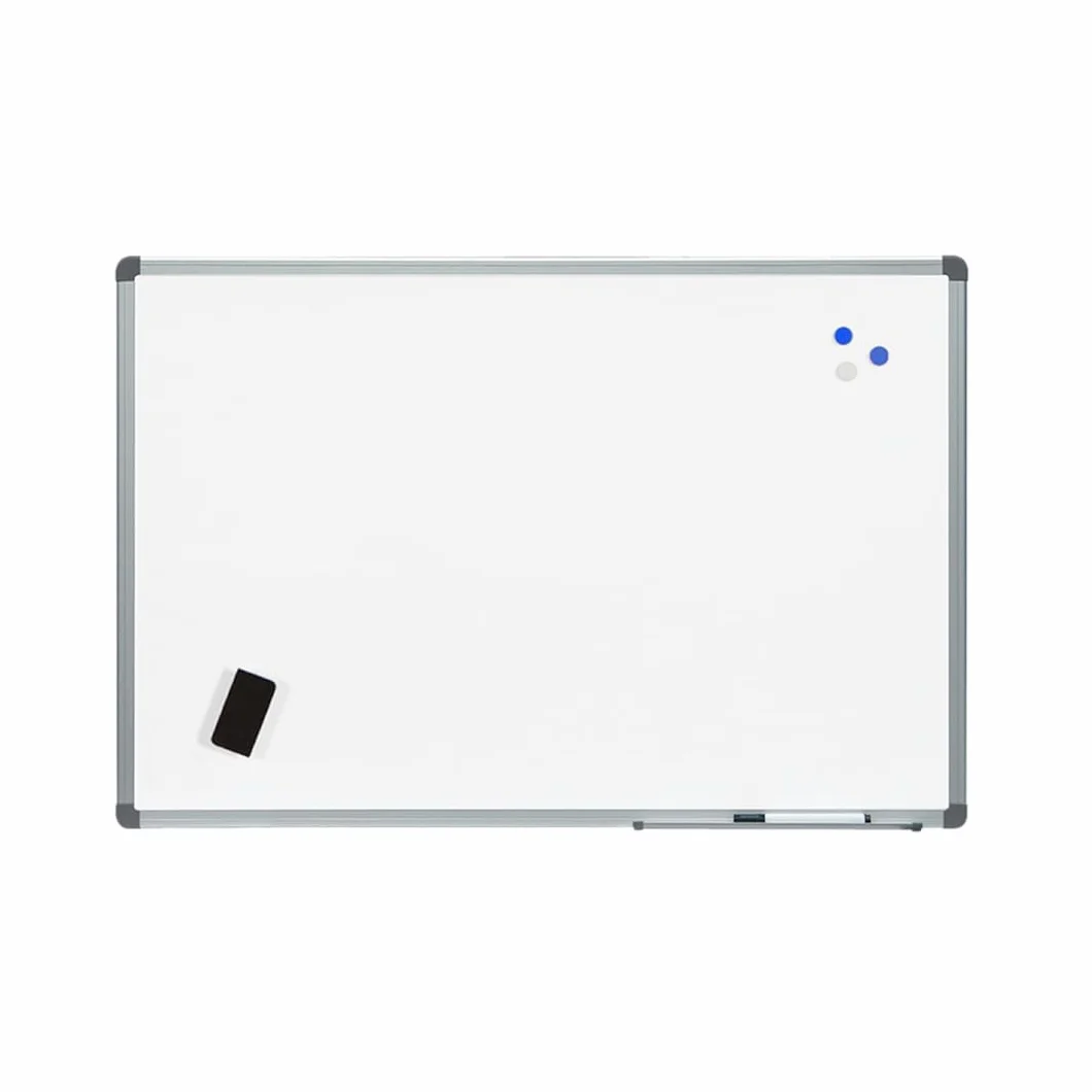 Pizarra Blanca Magnética 200 x 120 cm Marco de Aluminio Borrado en Seco