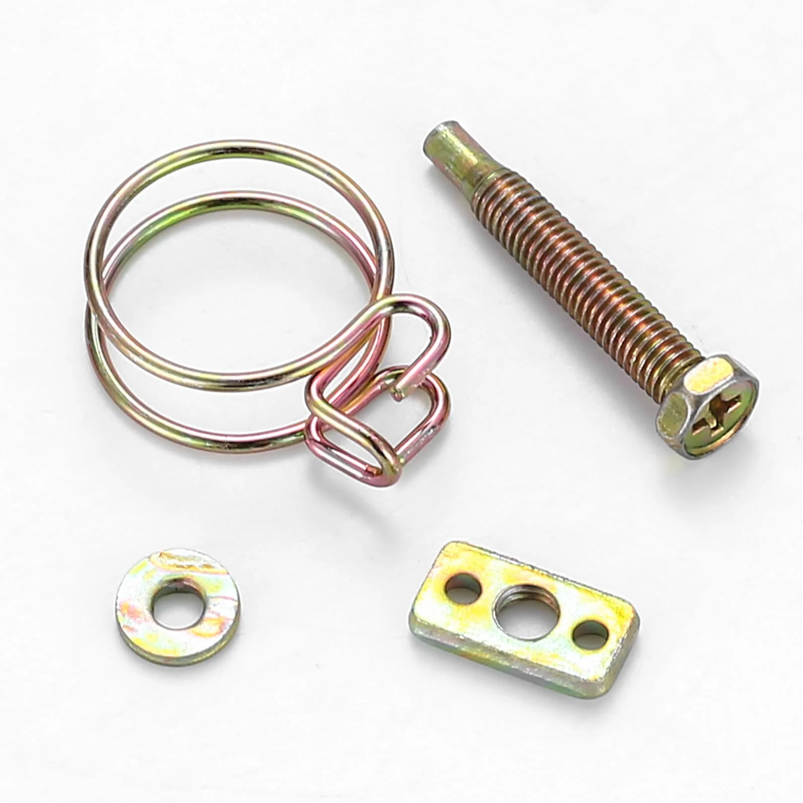 25 Pcs Abrazaderas de Manguera de Alambre Doble, Clips de Manguera de Doble Alambre Ajustable, Clip de Tubo, Abrazadera Metalica para Tubos Tubería de Plomería, 13-16 mm 16-10 mm 21-25 mm