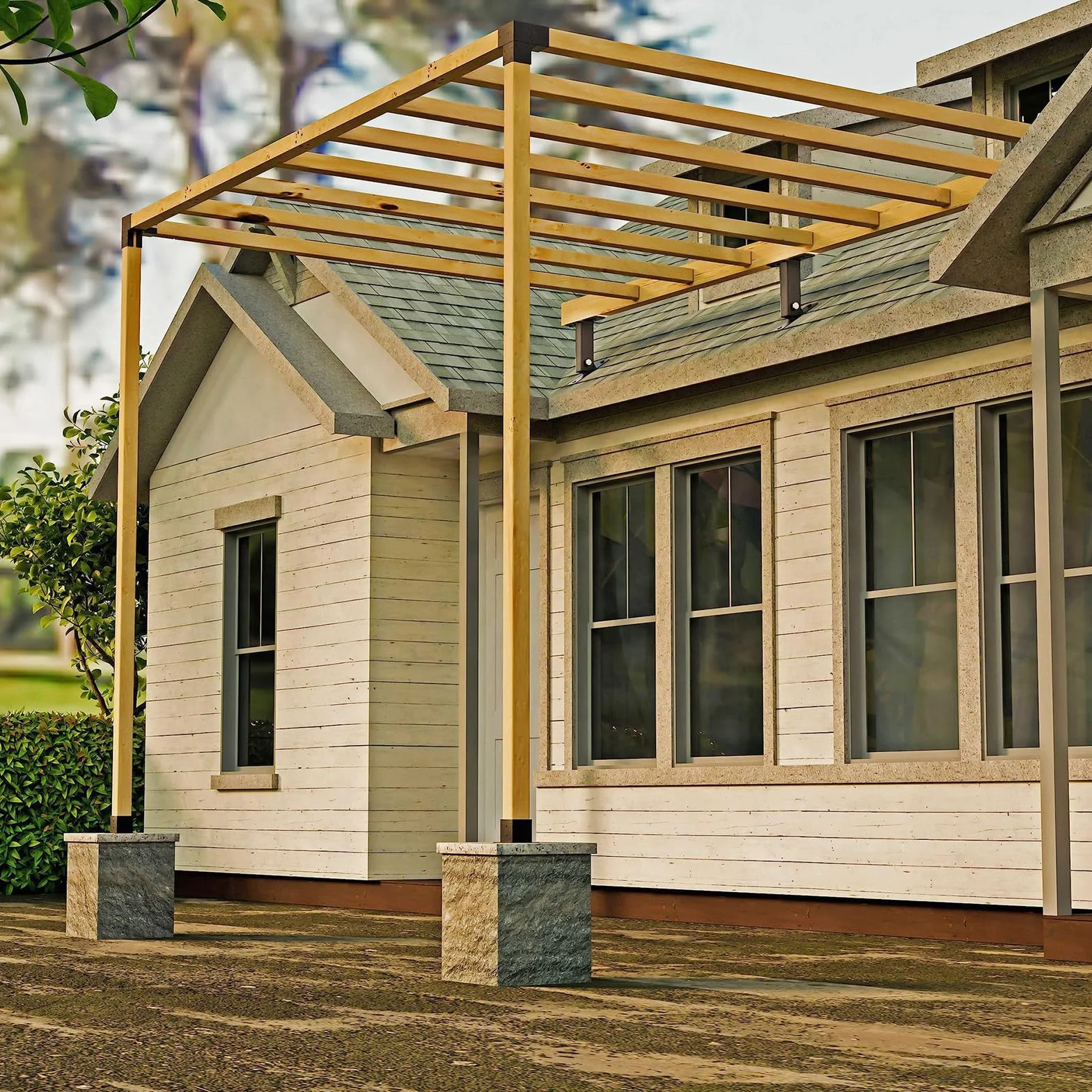 Soportes de pérgola para exteriores en acero inoxidable, resistentes para porches, patios de 6 pulgadas de grosor de pared ajustable