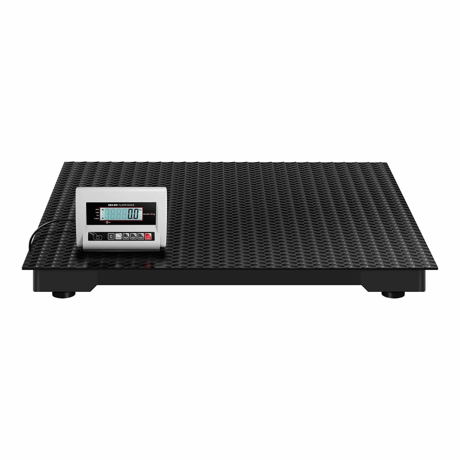 Steinberg Systems Báscula De Suelo Balanza Industrial de Plataforma SBS-BW-1T/0.5A (1.000 kg / 0,5 kg, Pantalla LCD, Superficie De Pesaje: 100 x 100 cm)