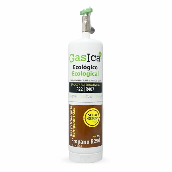 Bilake Gas refrigerante para Aire Acondicionado gasica Gas ecológico Pro V2 propano R290, 400g con Valvula, sustituye Gas R22, R407