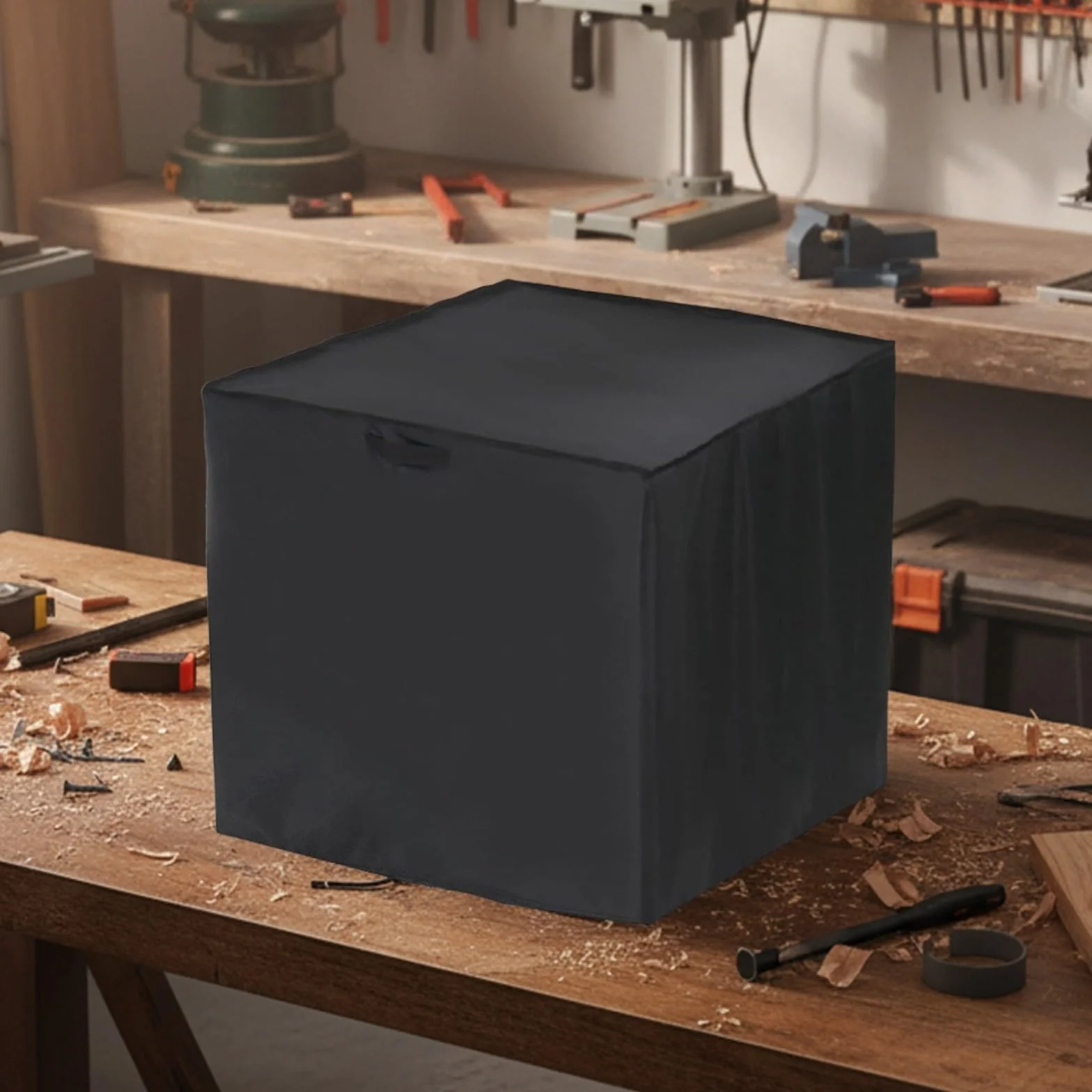 Funda protectora Oxford para sierra ingletadora impermeable 71 x 61 x 71 pulgadas negra